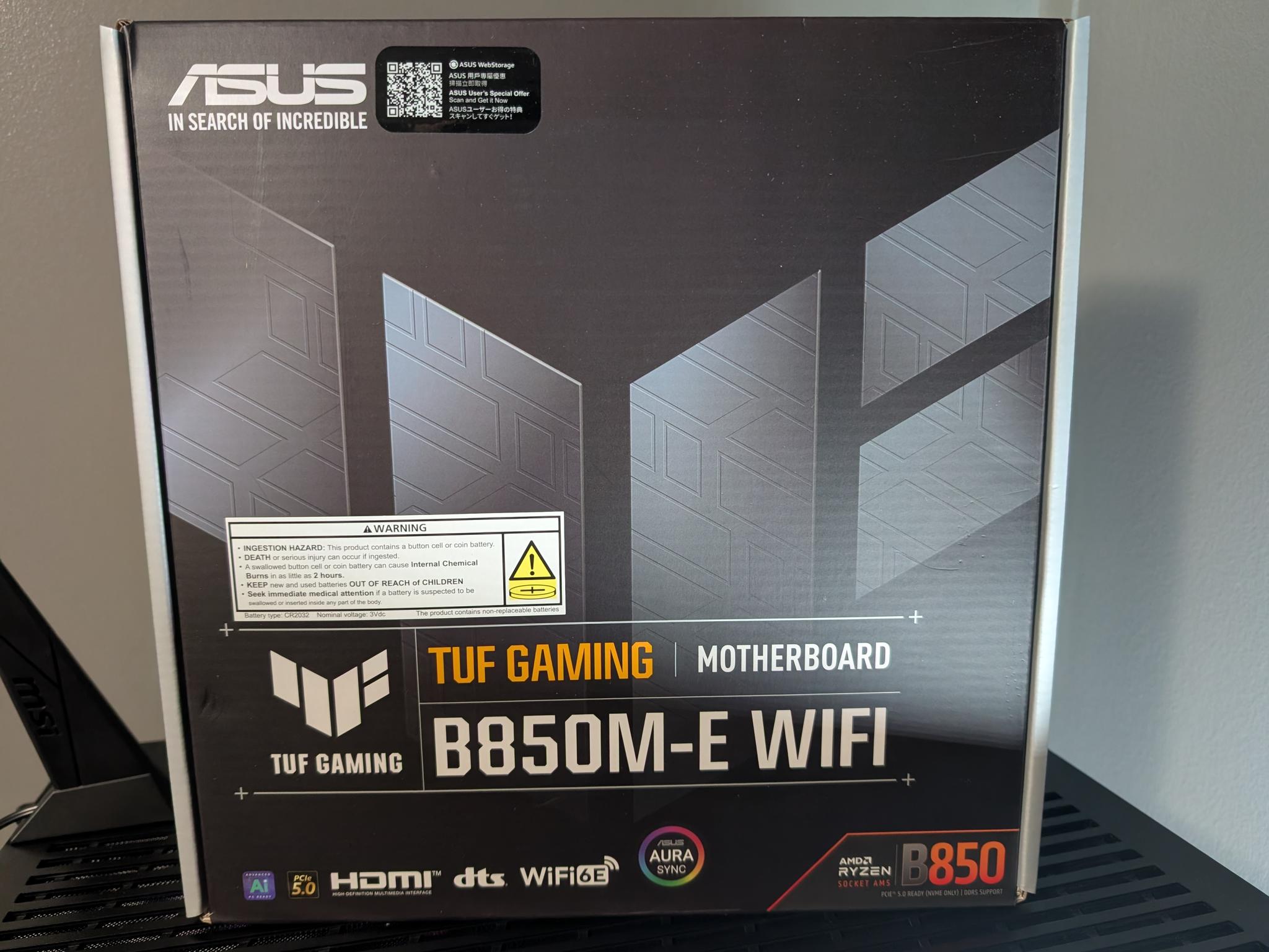 ASUS TUF GAMING B850M-E WIFI mATX AM5 Motherboard