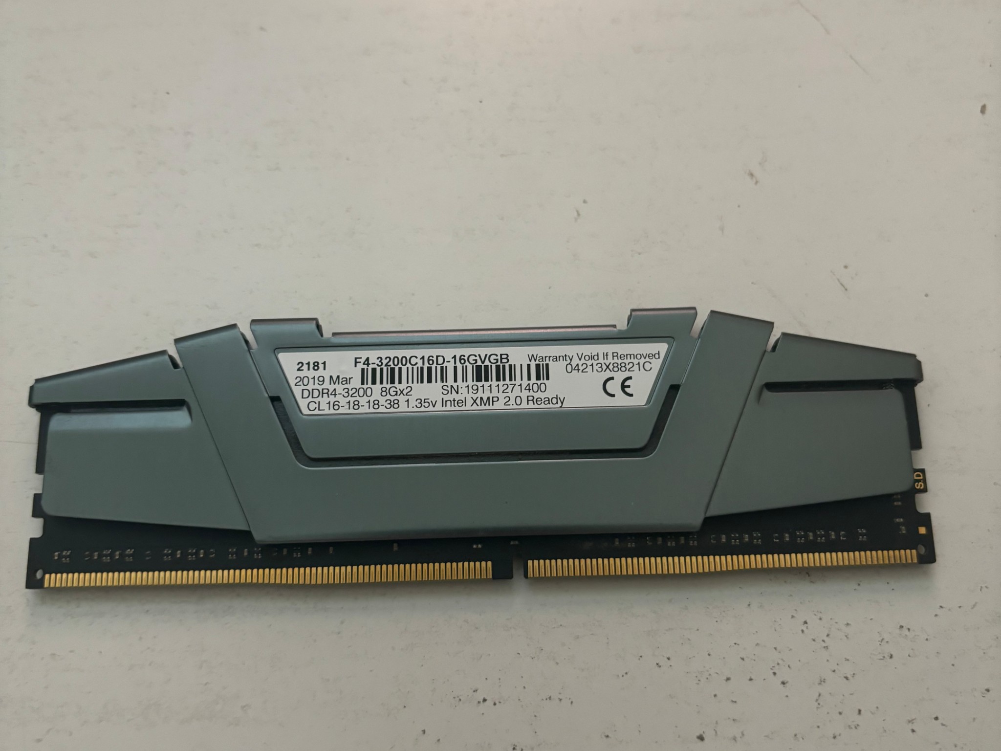 8GB (1x8) 3200MHz G.Skill Ripjaws