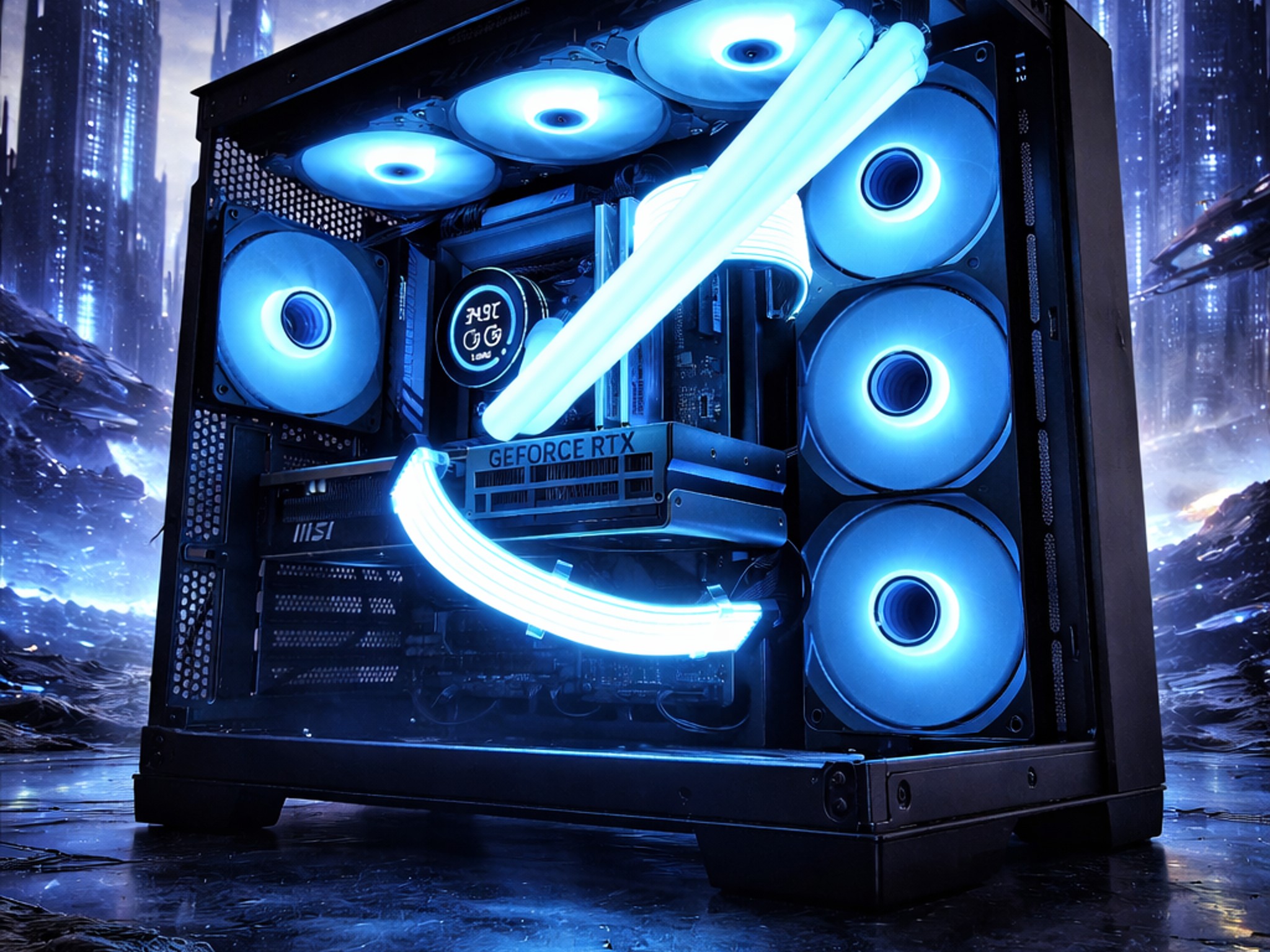 The Sentinel!🛡️ 265KF | 5070Ti | 32GB DDR5 | 2TB Gen4 NVMe | Temp Display