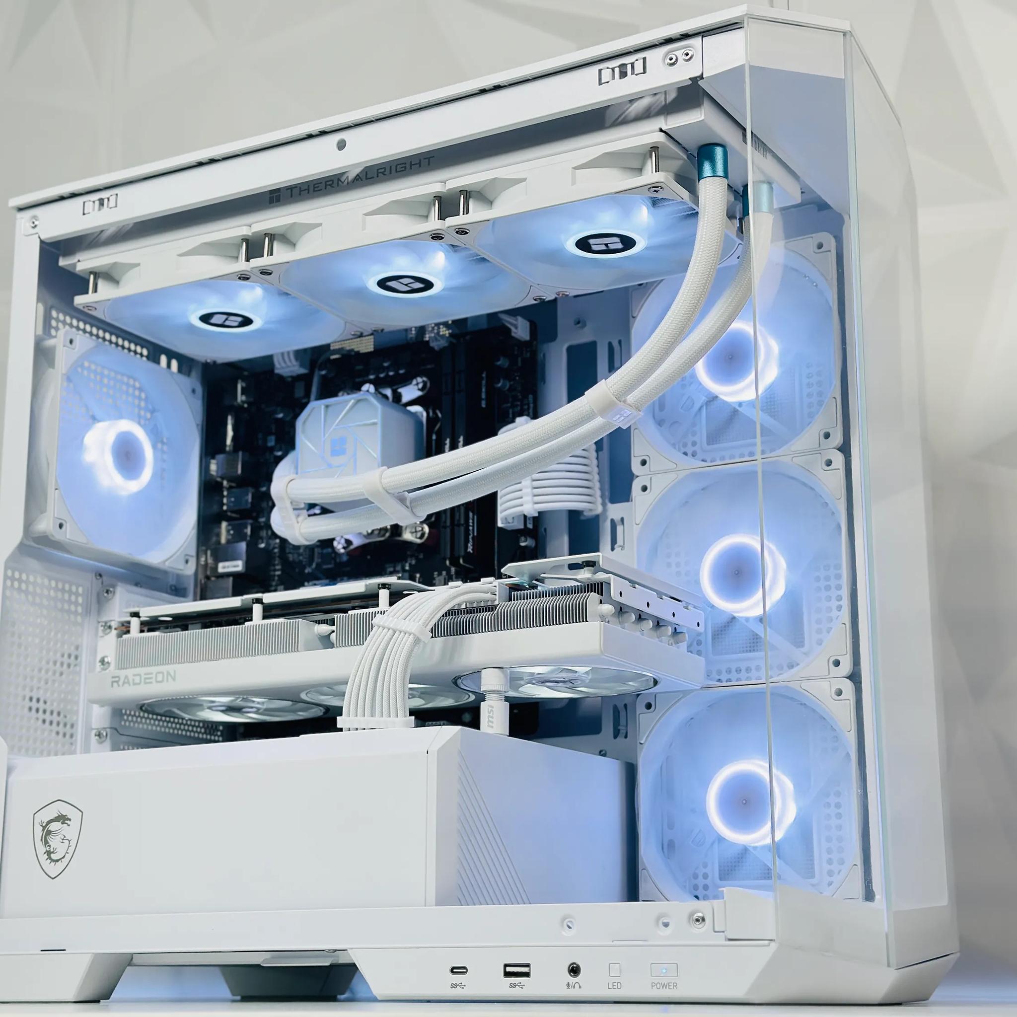🌬️🧊🐧🥶Iceberg||💧Liquid Cooled Gaming PC❄️AMD RX 7800 XT 16GB❄️AMD Ryzen 5 7500F❄️32GB DDR5❄️ 1TB