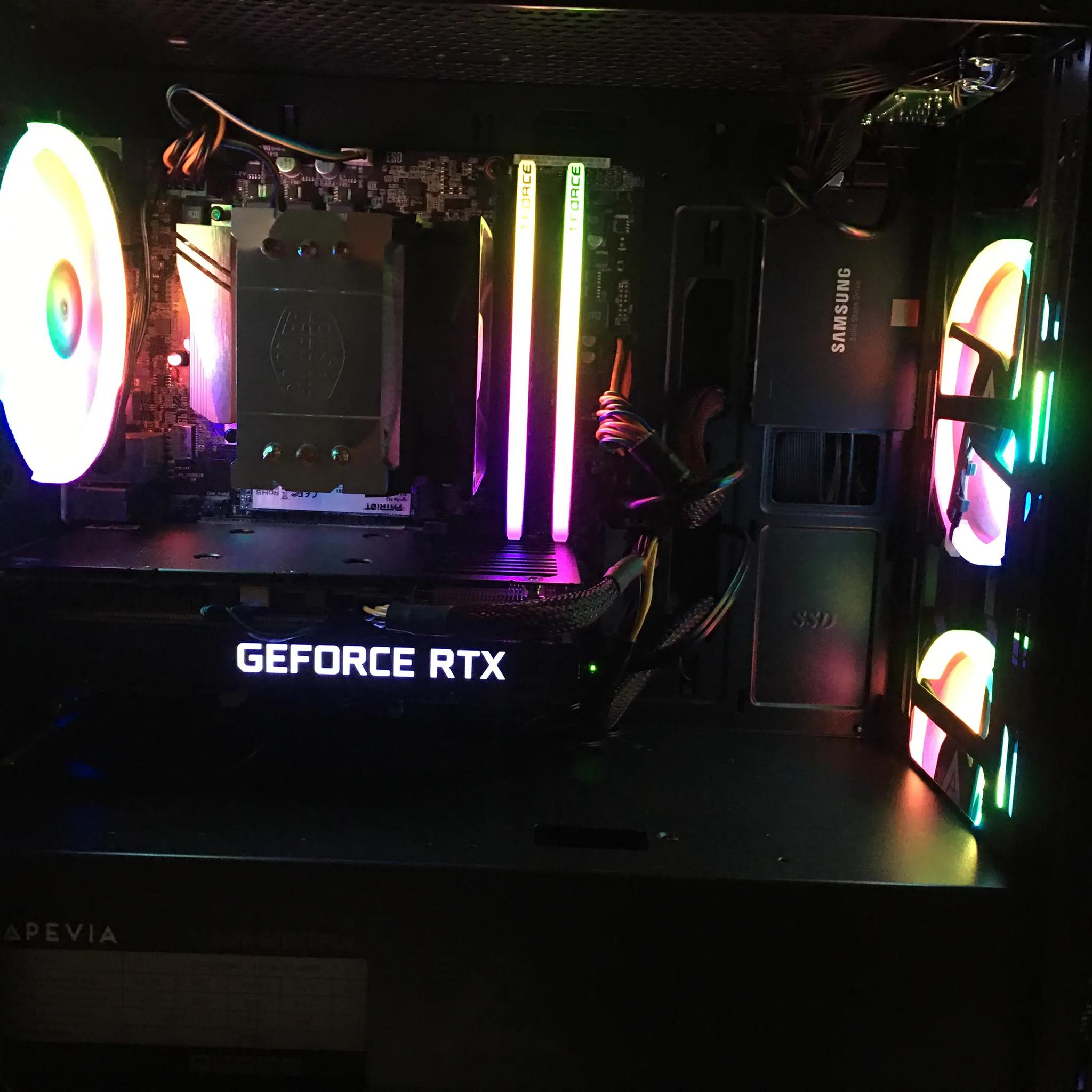 Great Gaming PC, RTX 3060Ti, i7 CPU, DDR4 16GB 3600, M.2 drive, SSD, HDD, mATX size