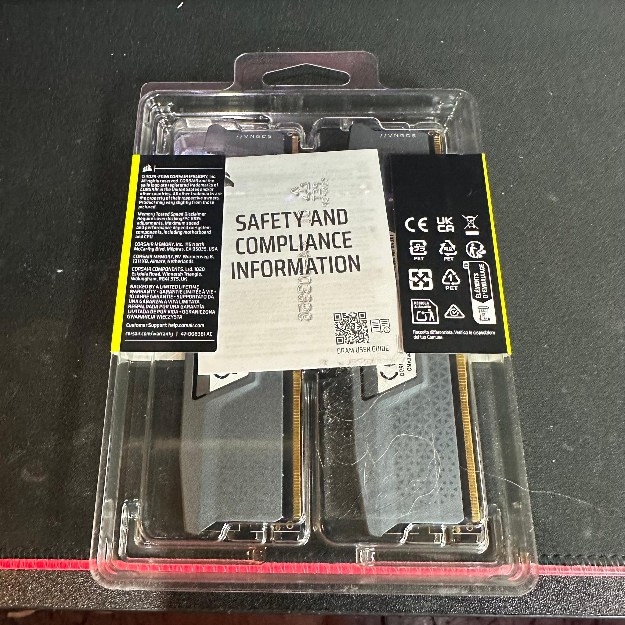 Vengeance DDR5 6000MT/s CL30-36-36-76 1.40v