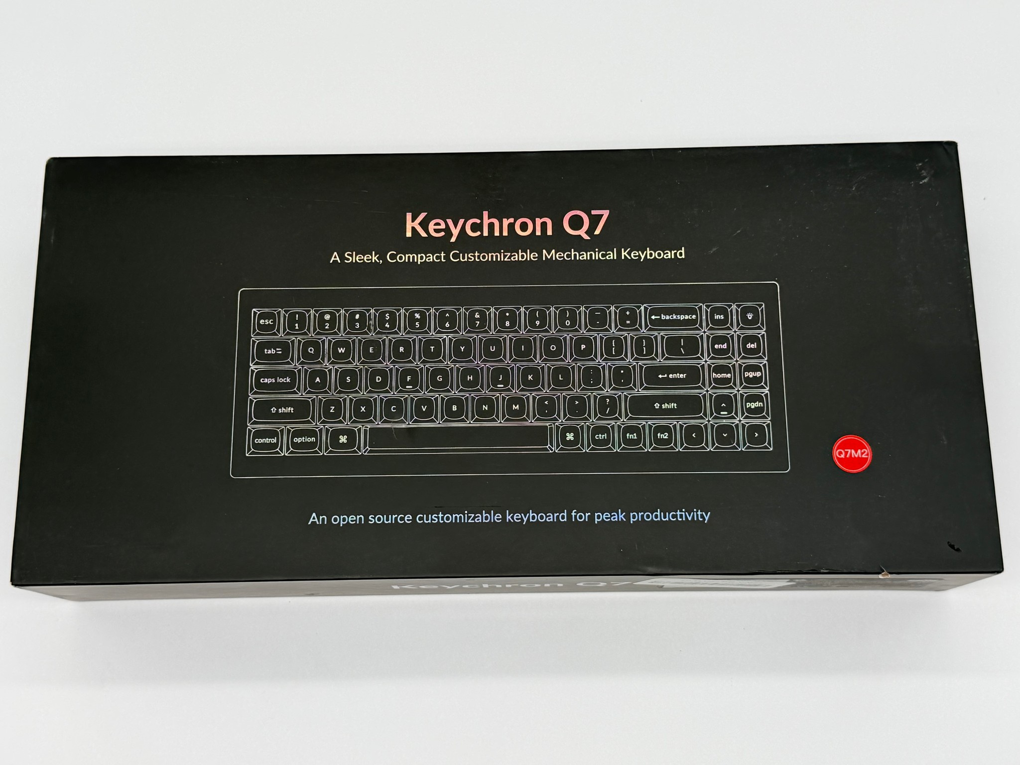 Keychron Q7 QMK Mechanical Keyboard Gateron G Pro Blue/Carbon Black