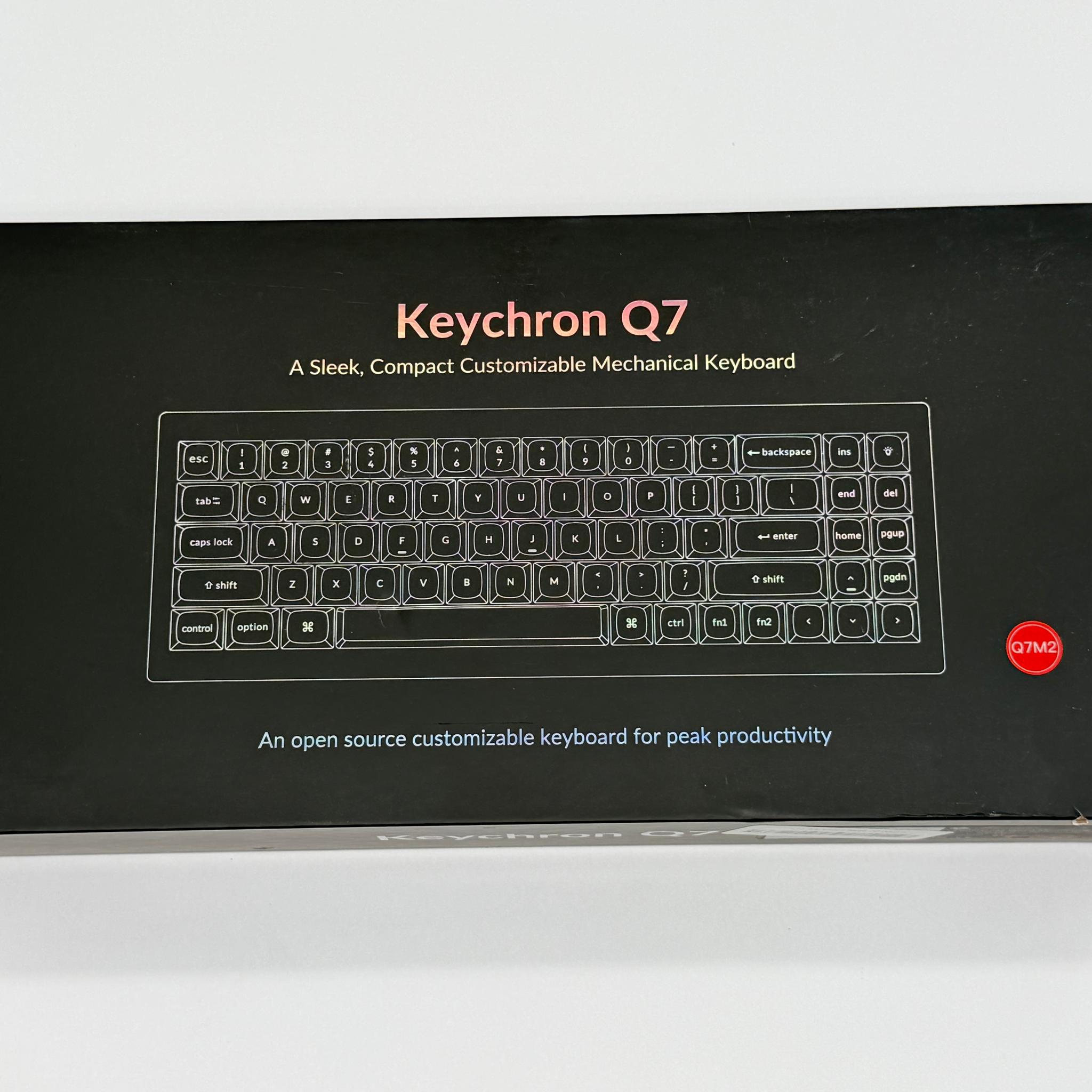 Keychron Q7 QMK Mechanical Keyboard Gateron G Pro Blue/Carbon Black