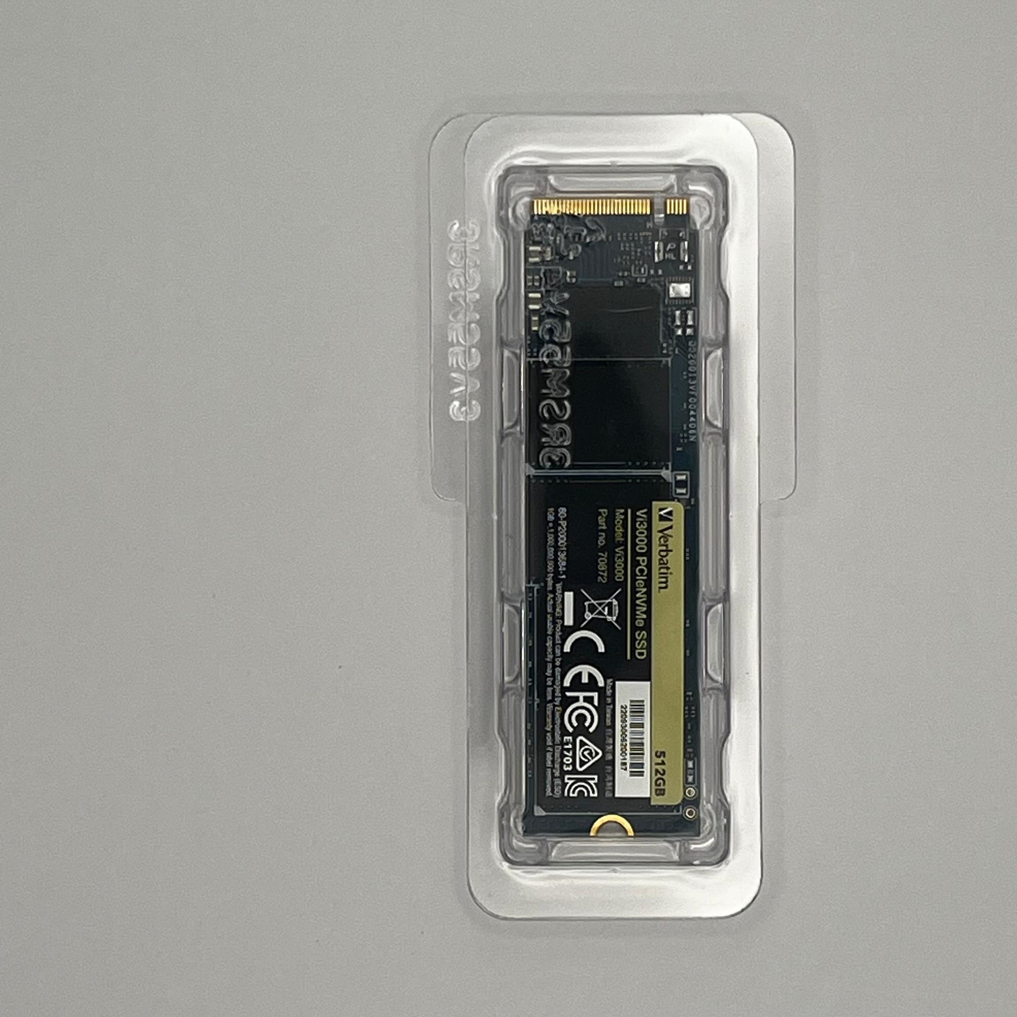 Verbatim Vi3000 512 GB M.2-2280 PCIe 3.0 X4 NVME Solid State Drive