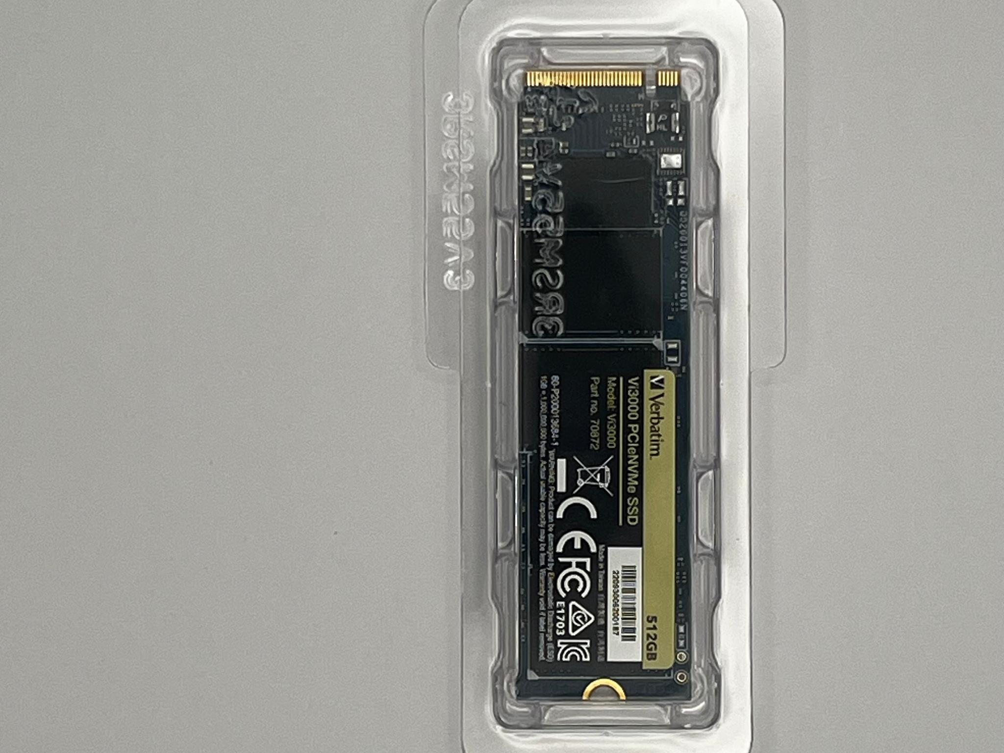 Verbatim Vi3000 512 GB M.2-2280 PCIe 3.0 X4 NVME Solid State Drive