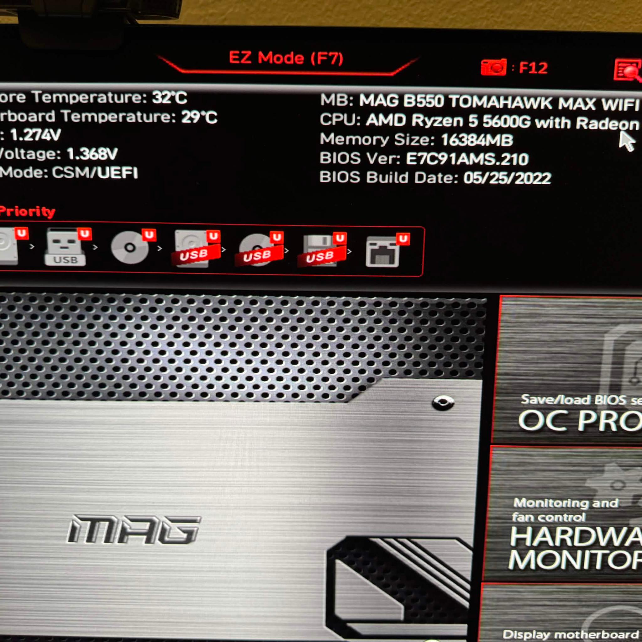 🔥 Ryzen 7 5600G + 16GB DDR4 3200 + B550 tomahawk max wifi Bundle ⚡