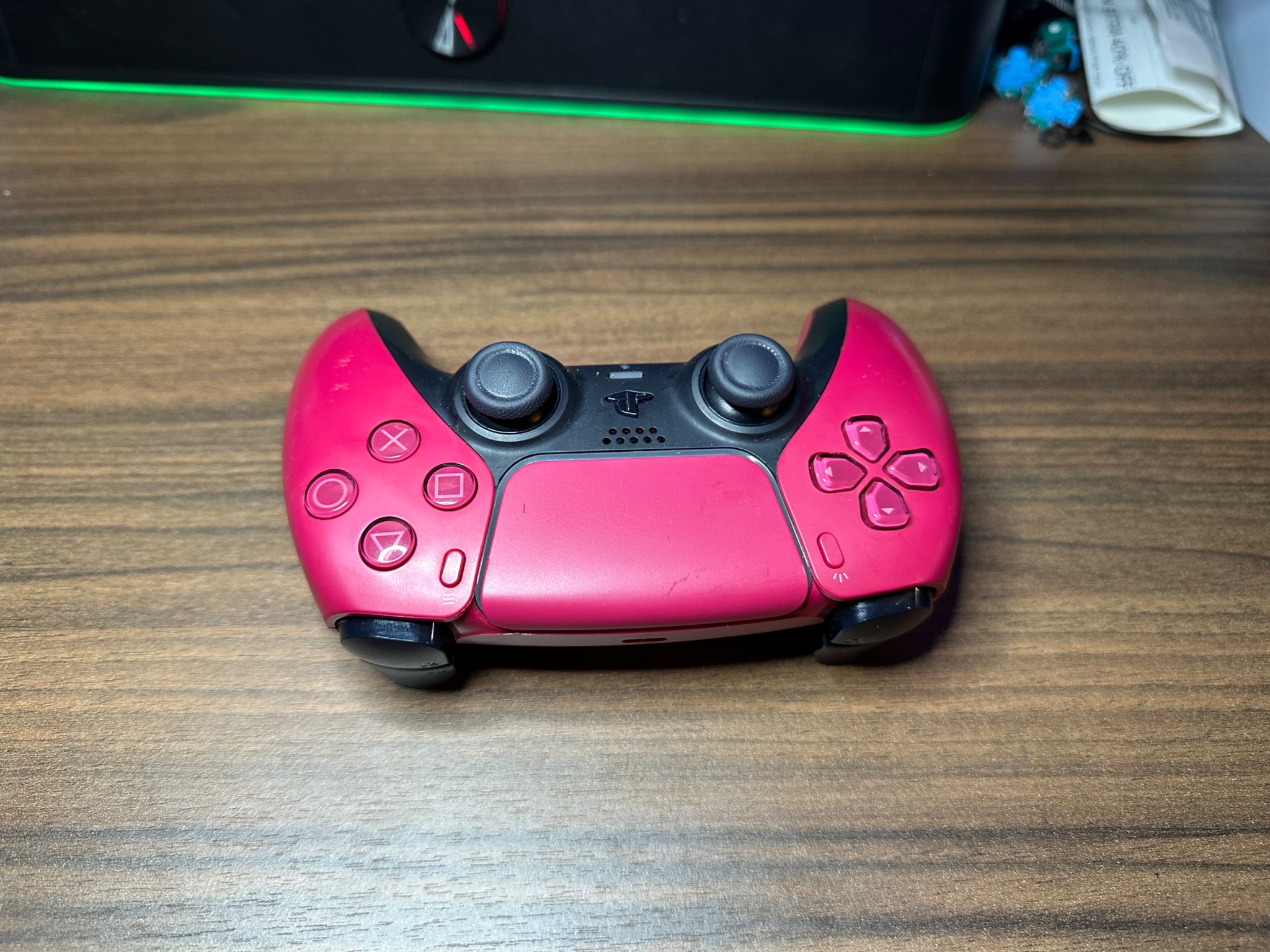 PlayStation 5 DualSense Wireless Controller - Cosmic Red | TMR K-Silver anti-drift Joysticks