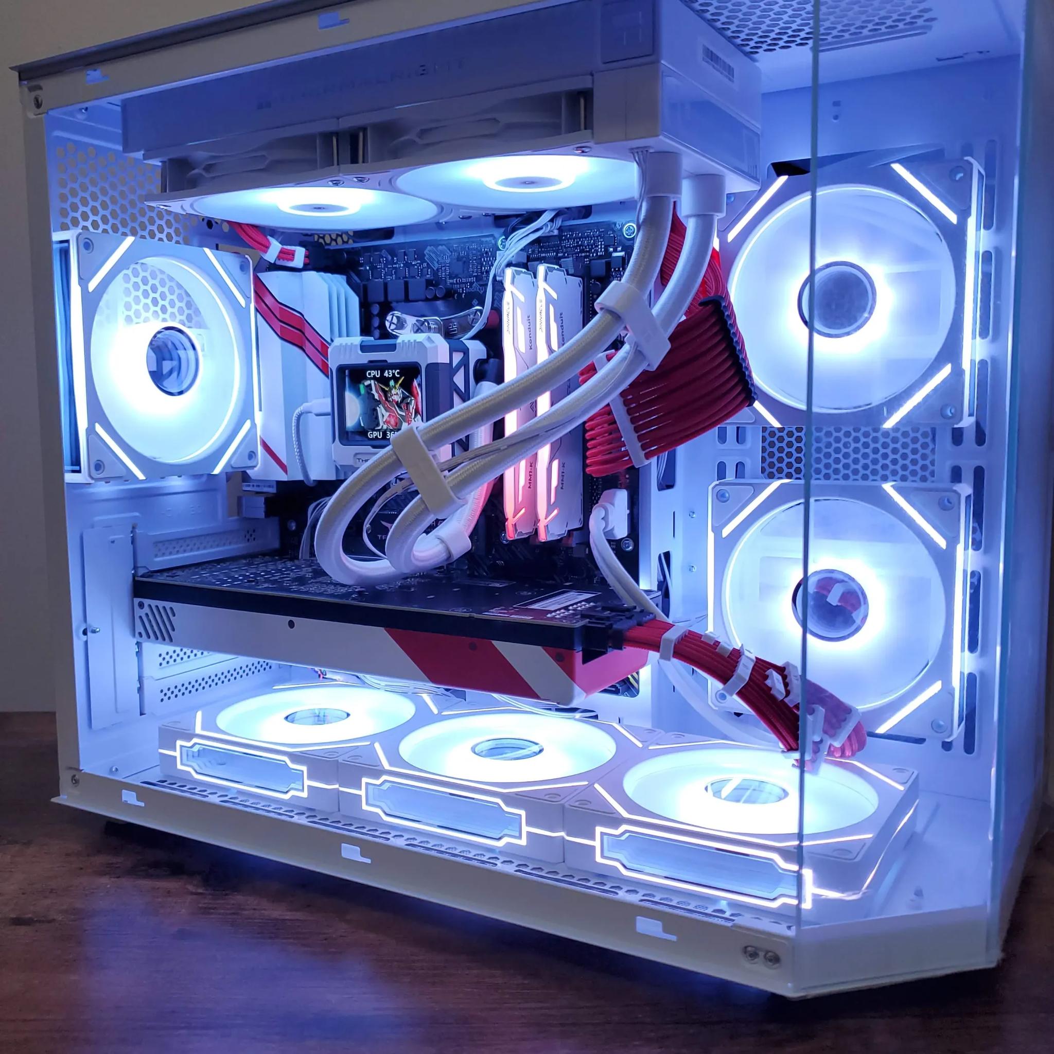 *White Base* Custom Gaming PC | RTX 3070 | Ryzen 5 | LCD AIO | 32GB DDR4 RAM | 1TB NVME SSD | Wifi