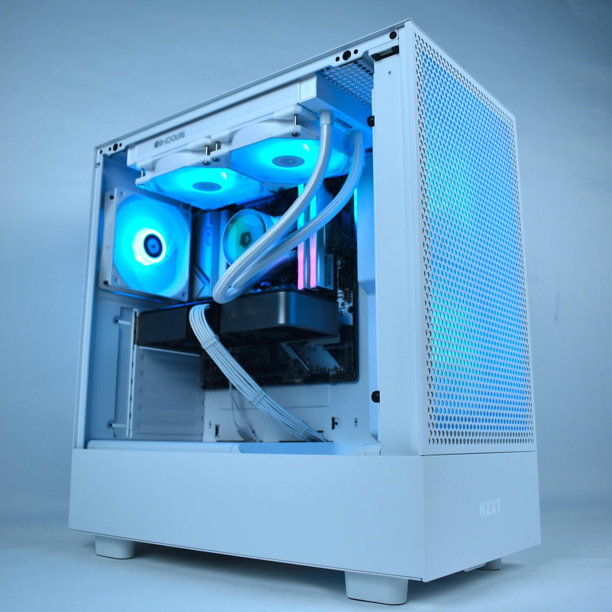 ❄️SNOW❄️ 1440p Custom Gaming & Streaming PC | Ryzen 7600X, NVIDIA RTX 3070, 1TB SSD, 32GB DDR5, WiFi
