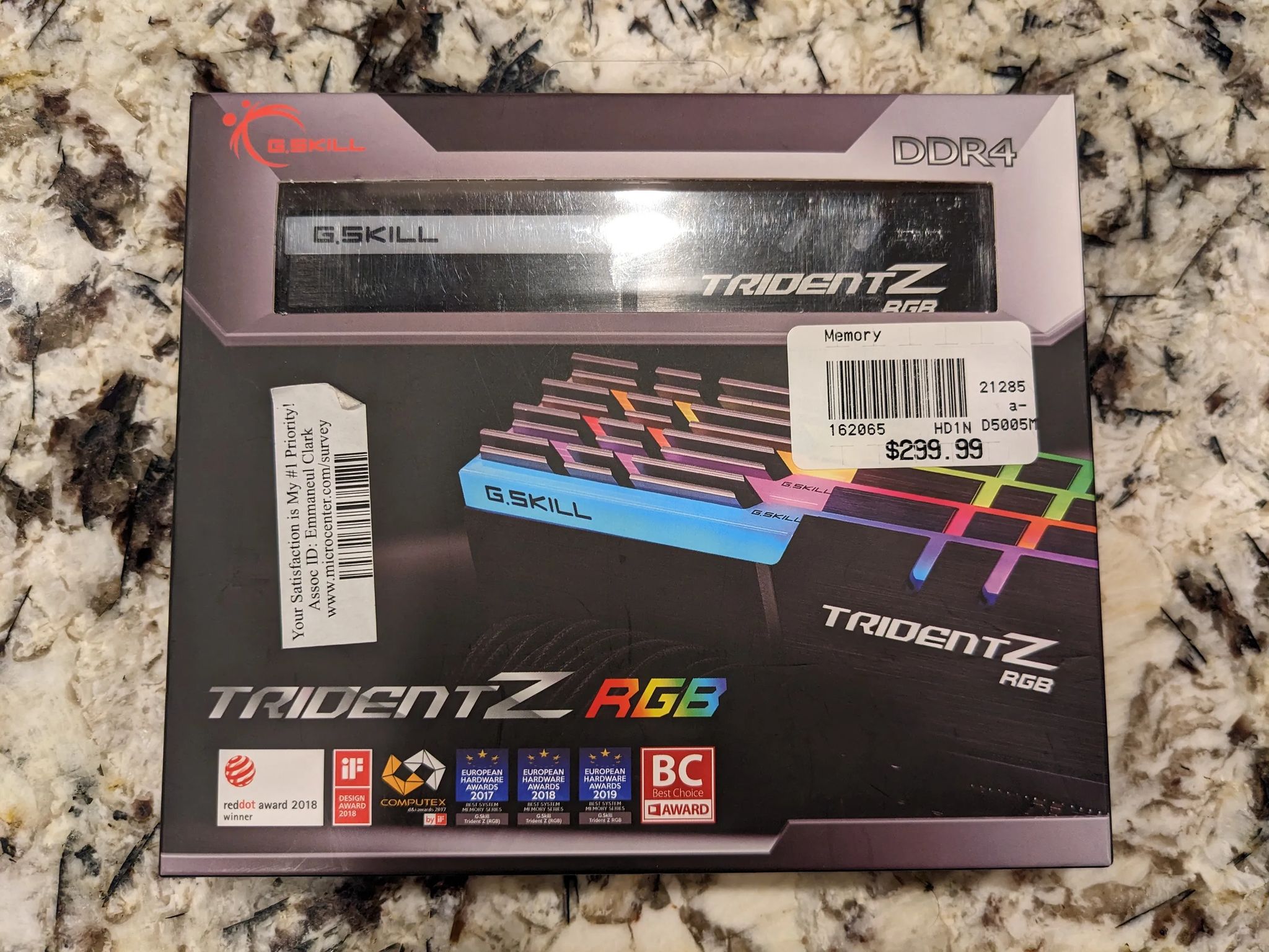 G.SKILL TridentZ RGB 32GB (4x8GB) 3600MHz CL19