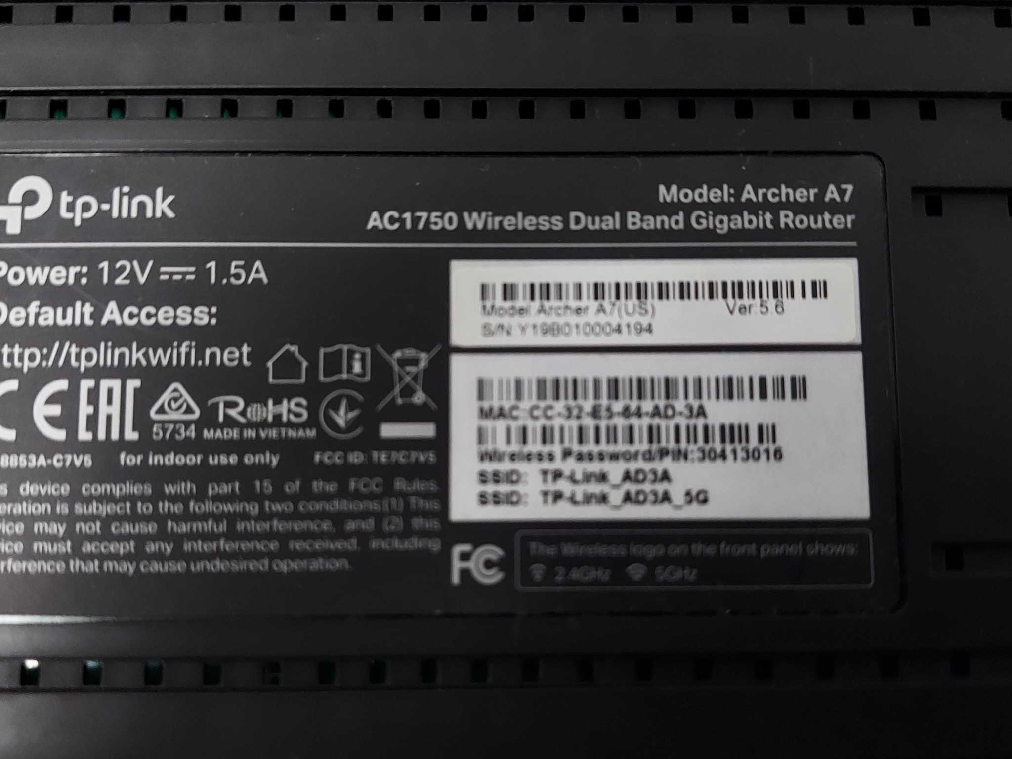 TP-Link Archer AC1750 WiFi Router - Dualband Gigabit