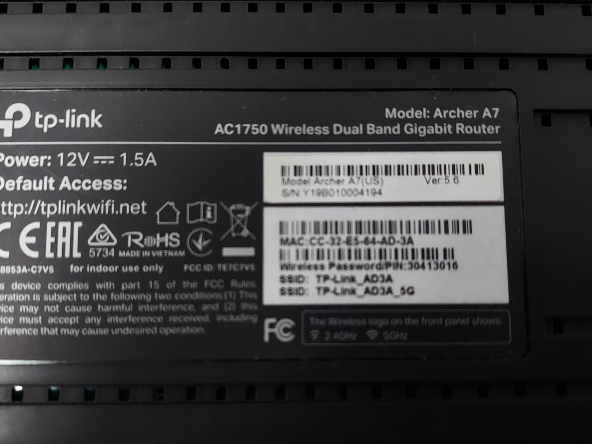 TP-Link Archer AC1750 WiFi Router - Dualband Gigabit