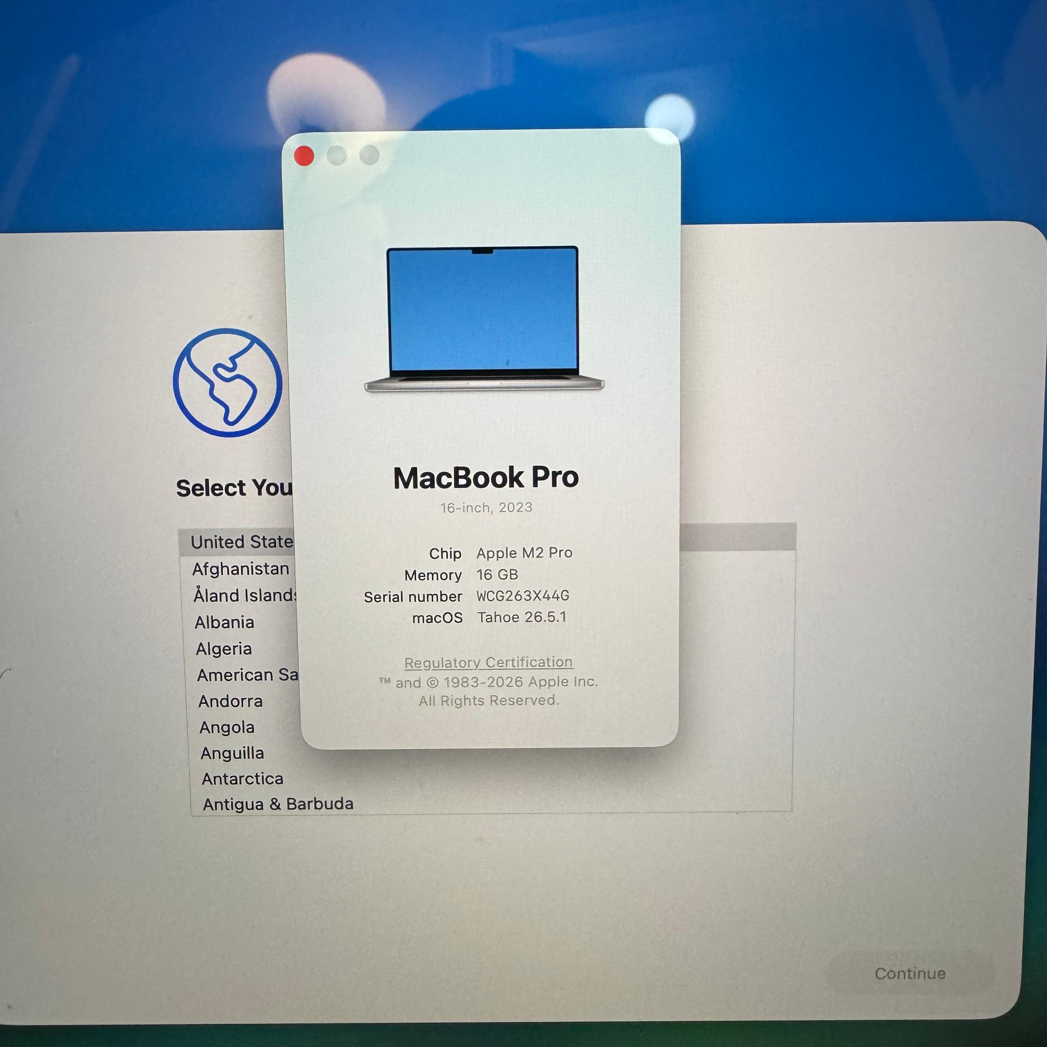 MacBook Pro - (M2 Pro, 16GB, 512GB SSD)-New, Open Box