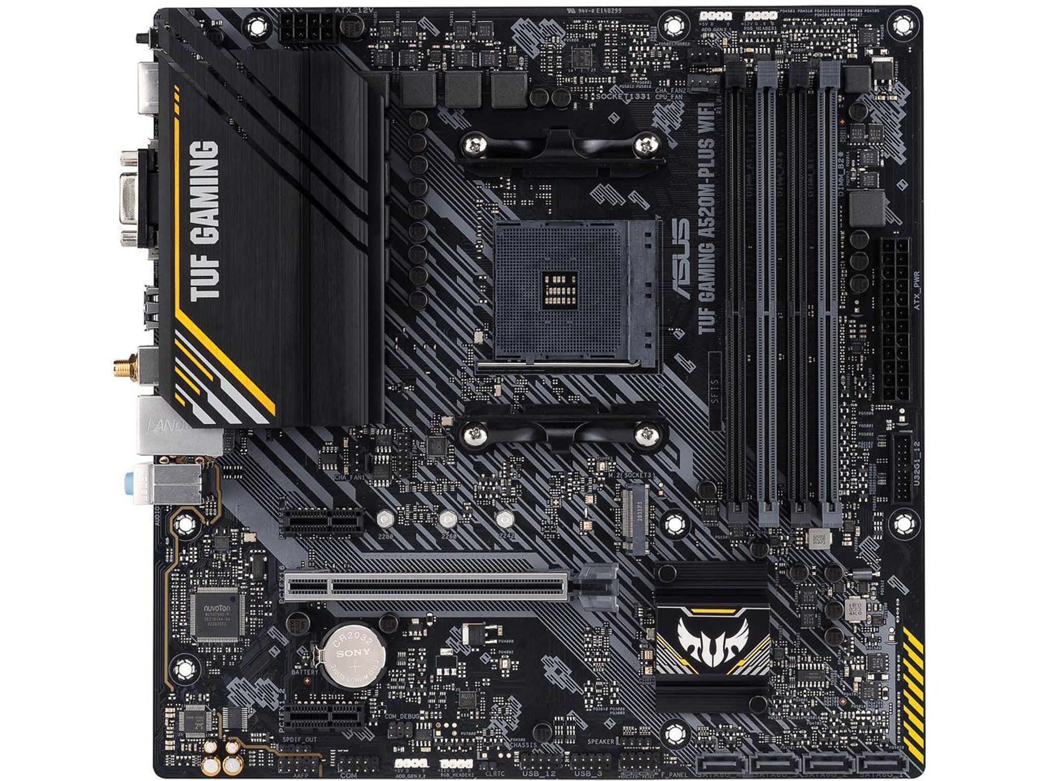 ASUS TUF GAMING A520M-PLUS WIFI AMD Socket AMD A520 MicroATX M.2 Desktop Motherboard A