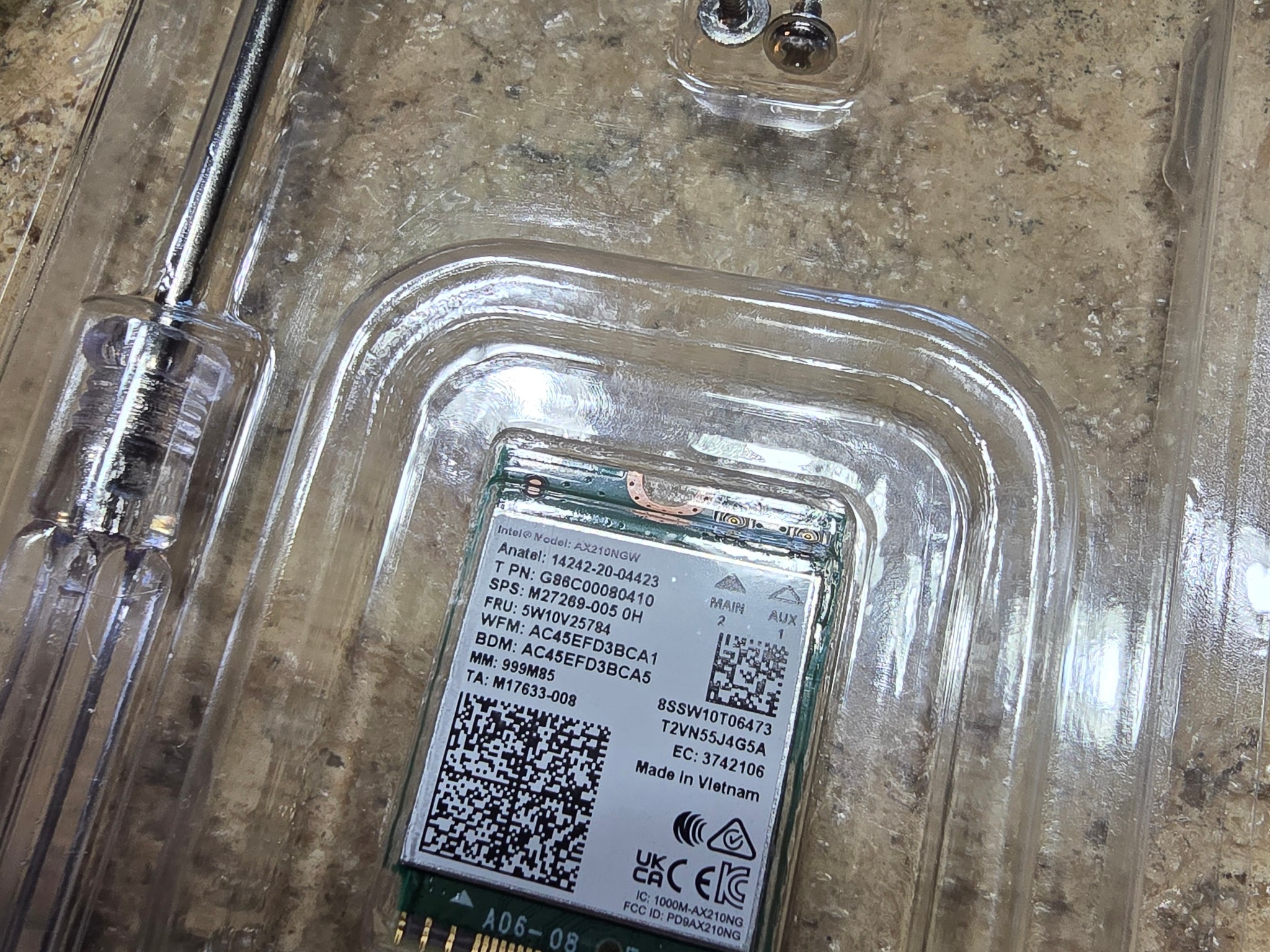 WiFi 6E Wireless Card Intel AX210 NGW Bluetooth 5.3 Tri-Band 5400Mbps Network Adapter for Laptop
