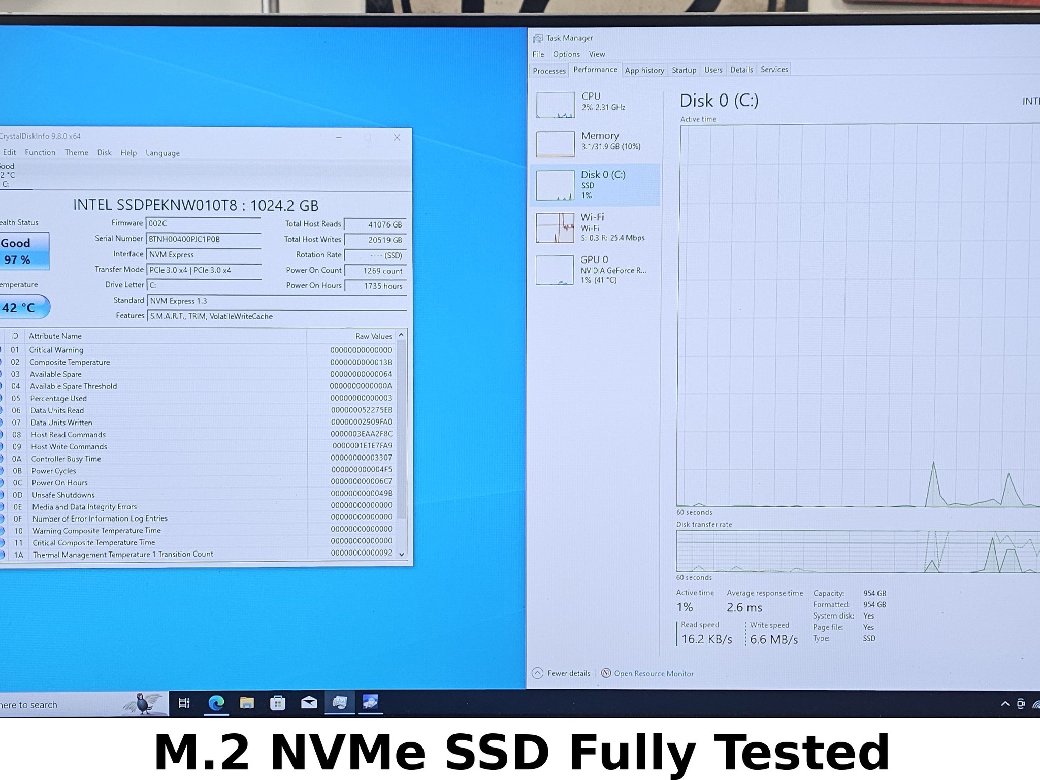 1TB NVMe M.2 SSD Intel 660P Series