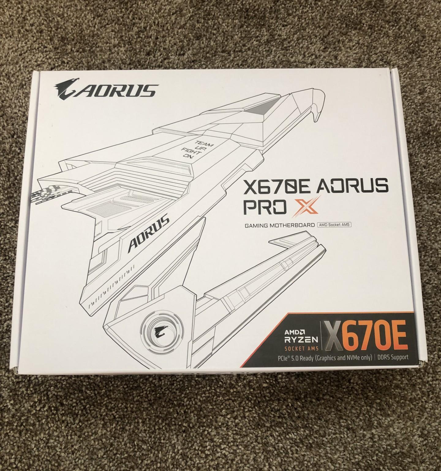 GIGABYTE X670E AORUS PRO X AM5 Motherboard/DDR5/Quad M.2/ PCIe 5.0/ USB 3.2 Gen2X2 Type-C/WiFi 7