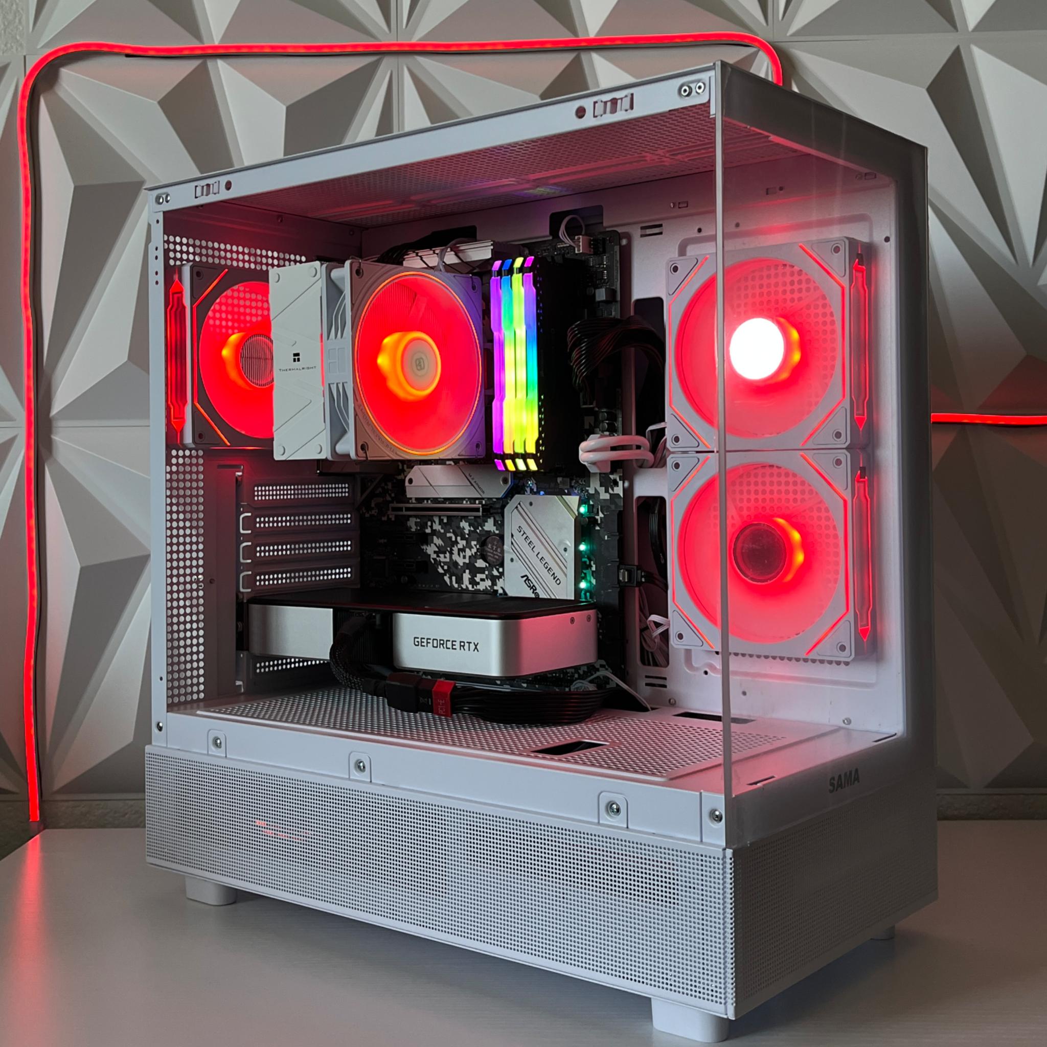 RTX 3060 Ti 8GB, Ryzen 5 5600X, 32GB RAM | White RGB Gaming Computer/PC