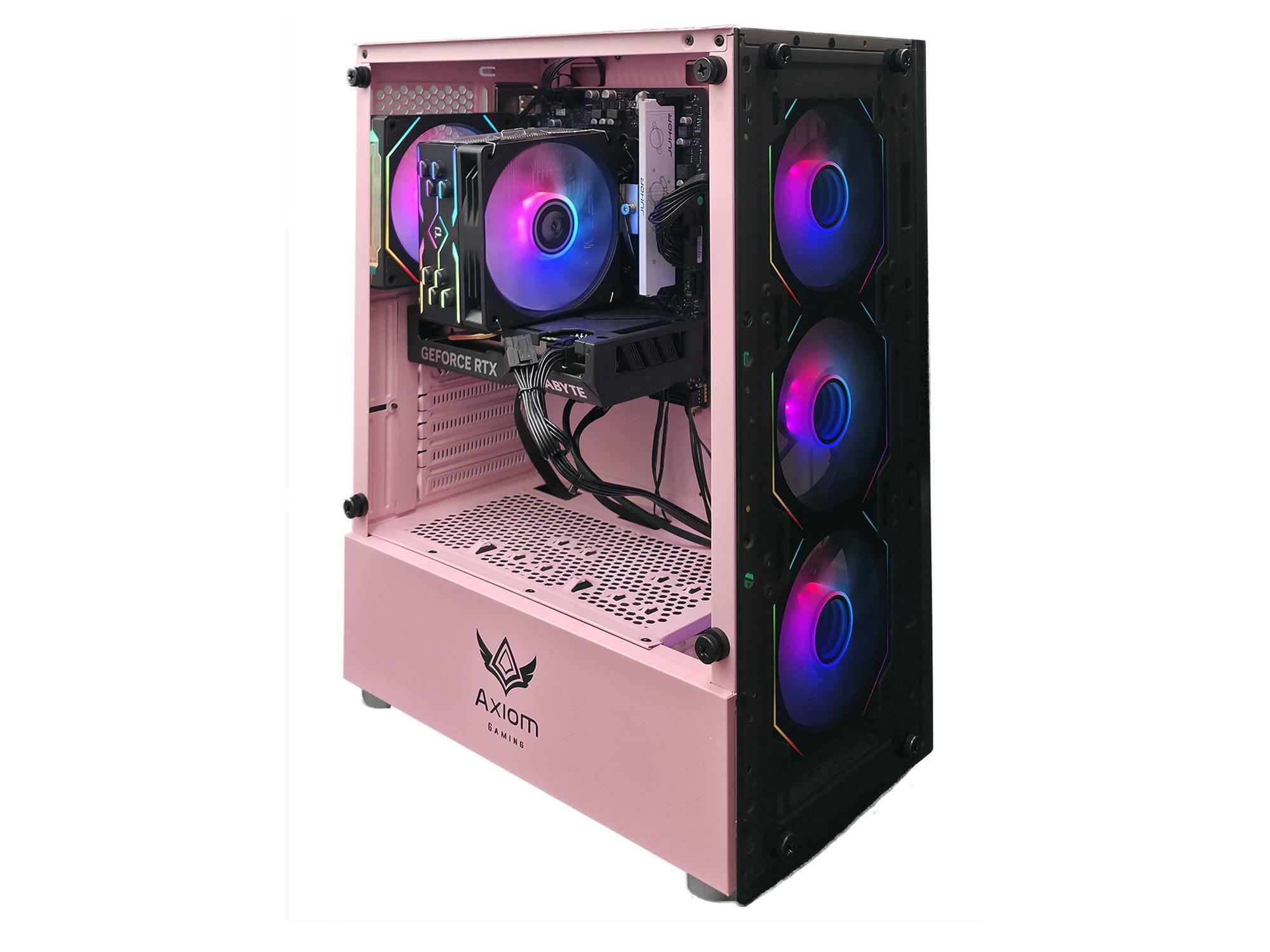 Axiom Gaming Ryzen 7 5700G RGB Gaming PC – RTX 4060 | 16GB RAM | 1TB NVMe | Pink PC
