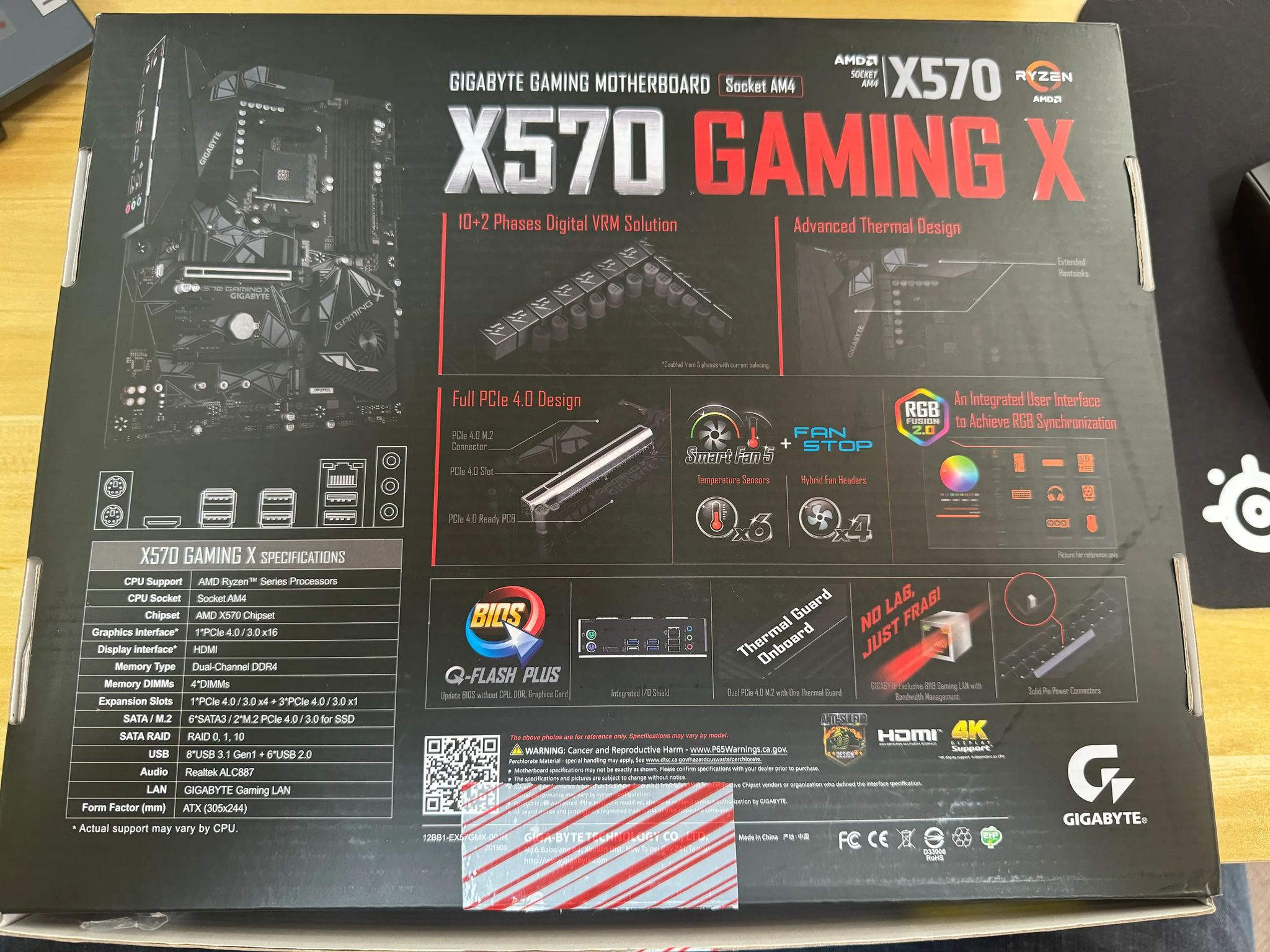 Gigabyte X570 Gaming X Motherboard - Socket AM4