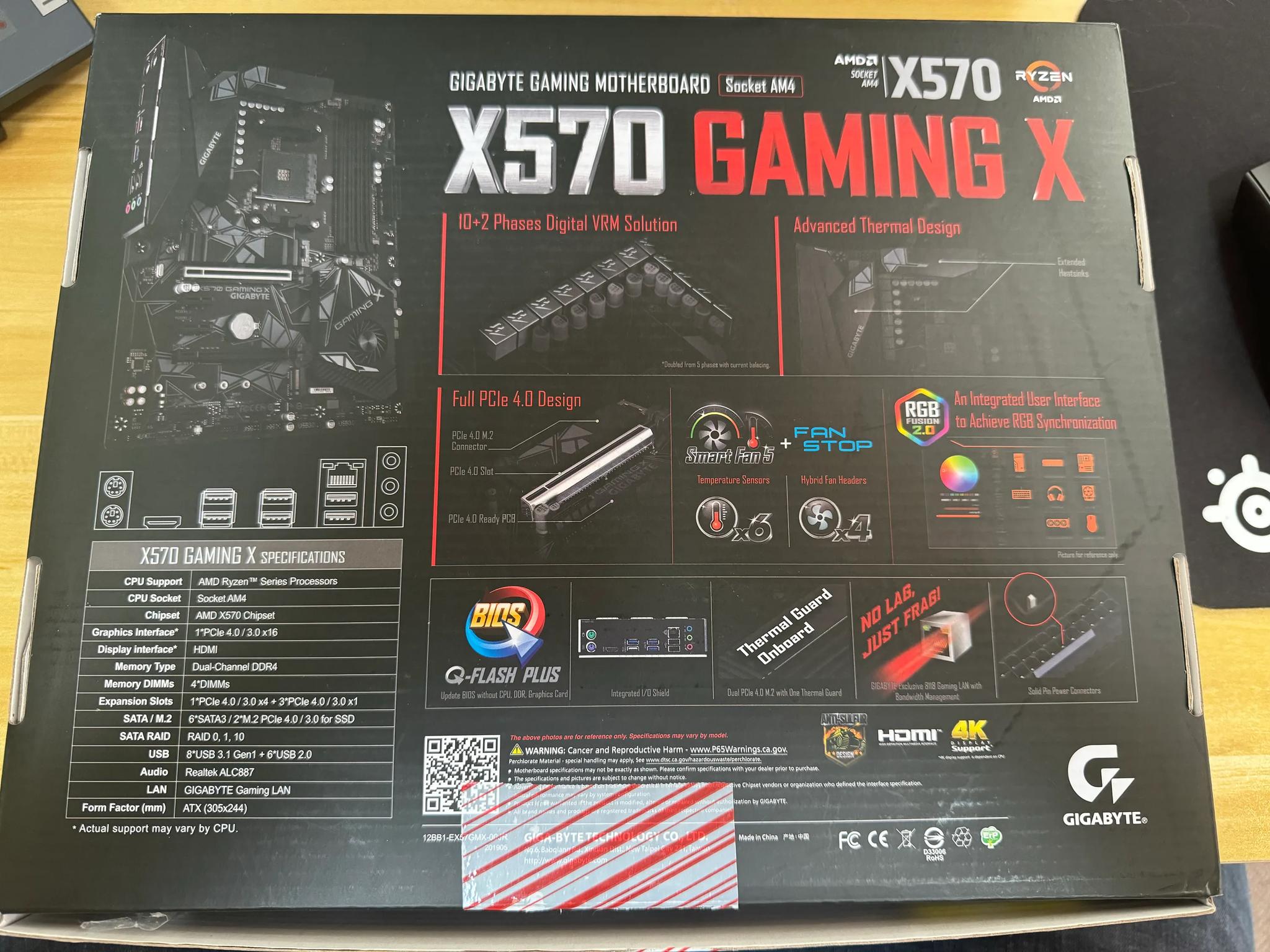 Gigabyte X570 Gaming X Motherboard - Socket AM4