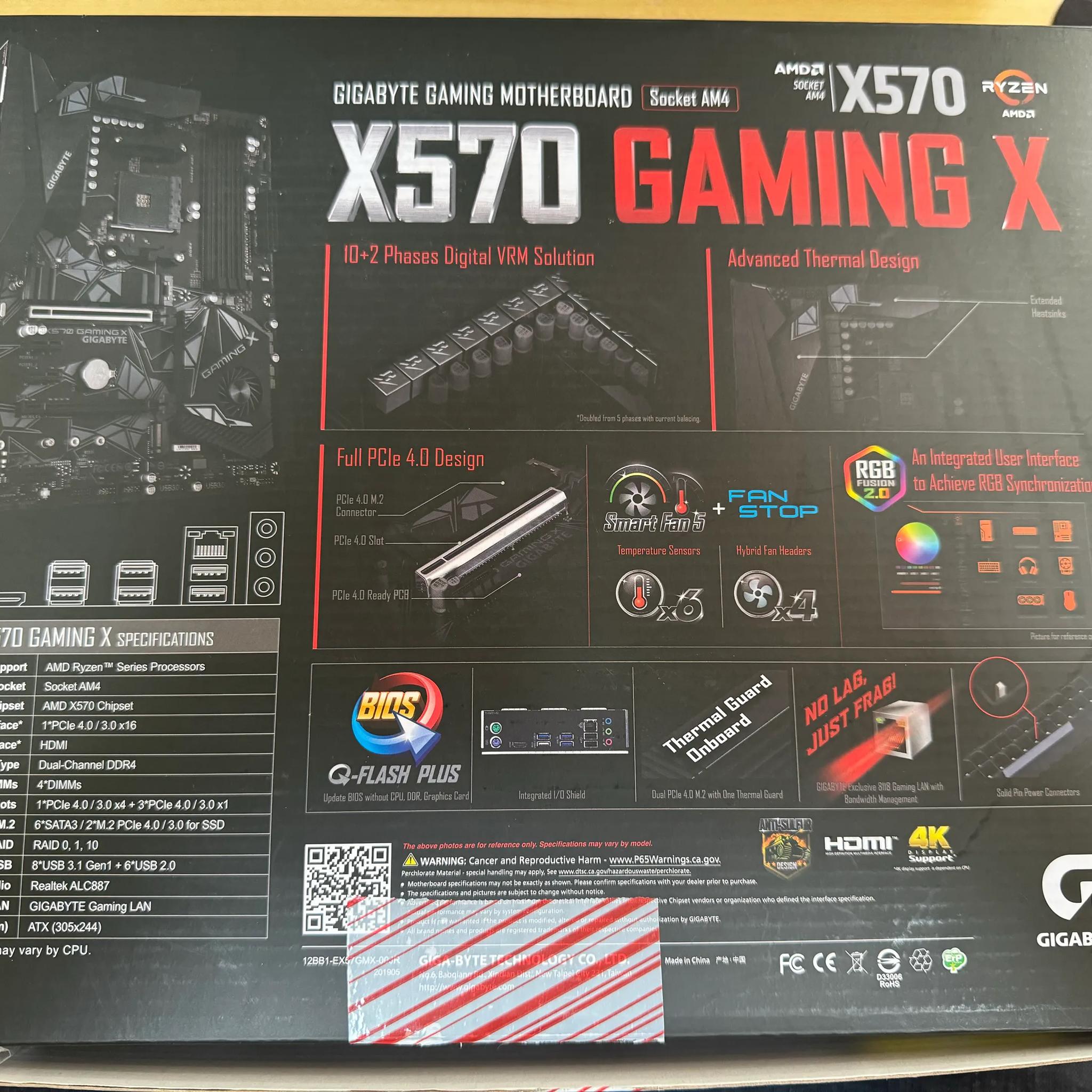 Gigabyte X570 Gaming X Motherboard - Socket AM4