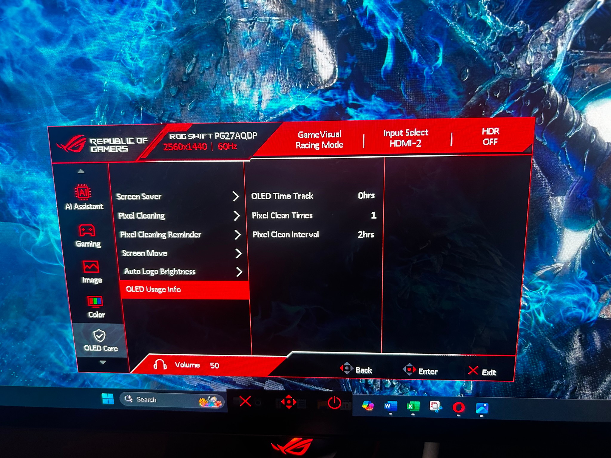 NEW ASUS ROG (480hz) WOLED 26.5" 2K QHD (2560 x 1440) Gaming Monitor (PG27AQDP) (0hrs Used!)