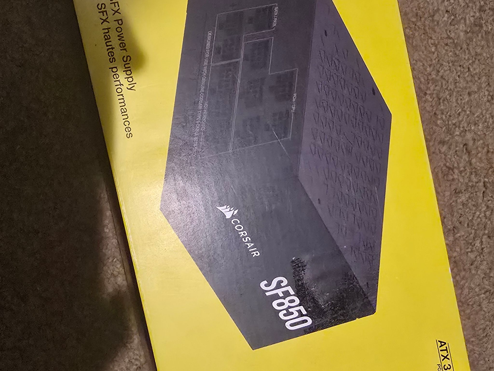 New Corsair sf850 power supply unit. Small form factor