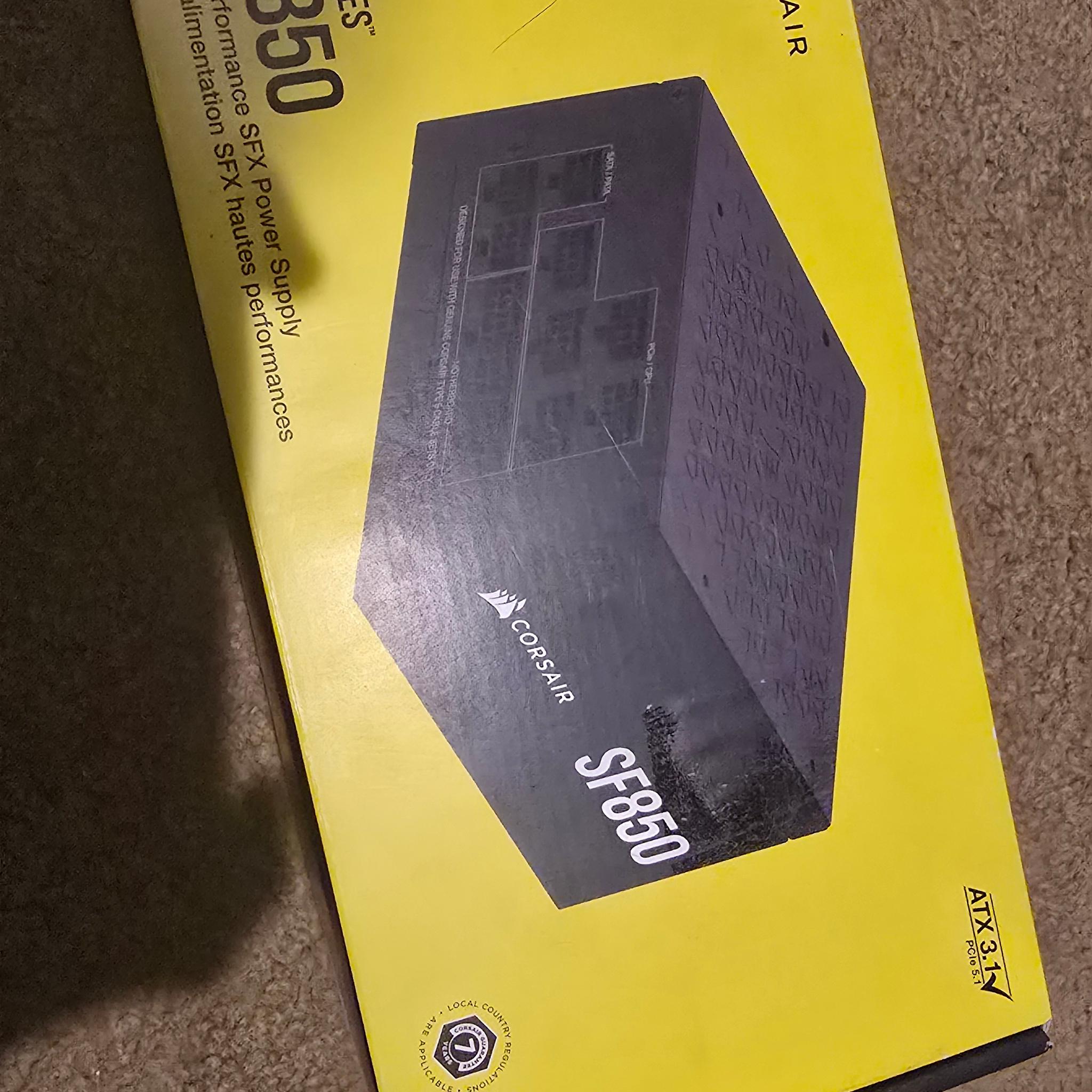 New Corsair sf850 power supply unit. Small form factor