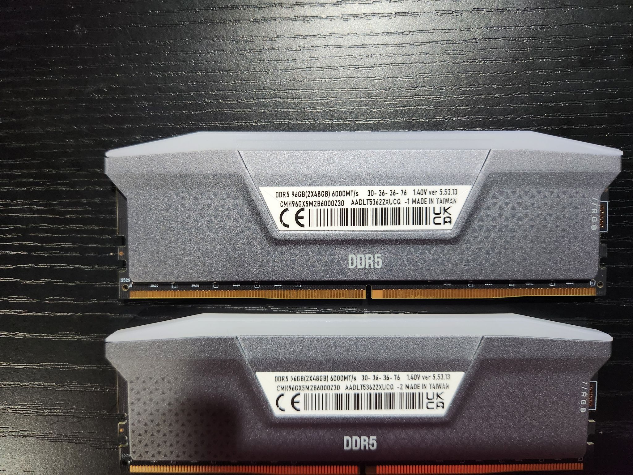 CORSAIR Vengeance RGB DDR5 RAM 96GB (2x48GB) Up to 6000MHz CL30