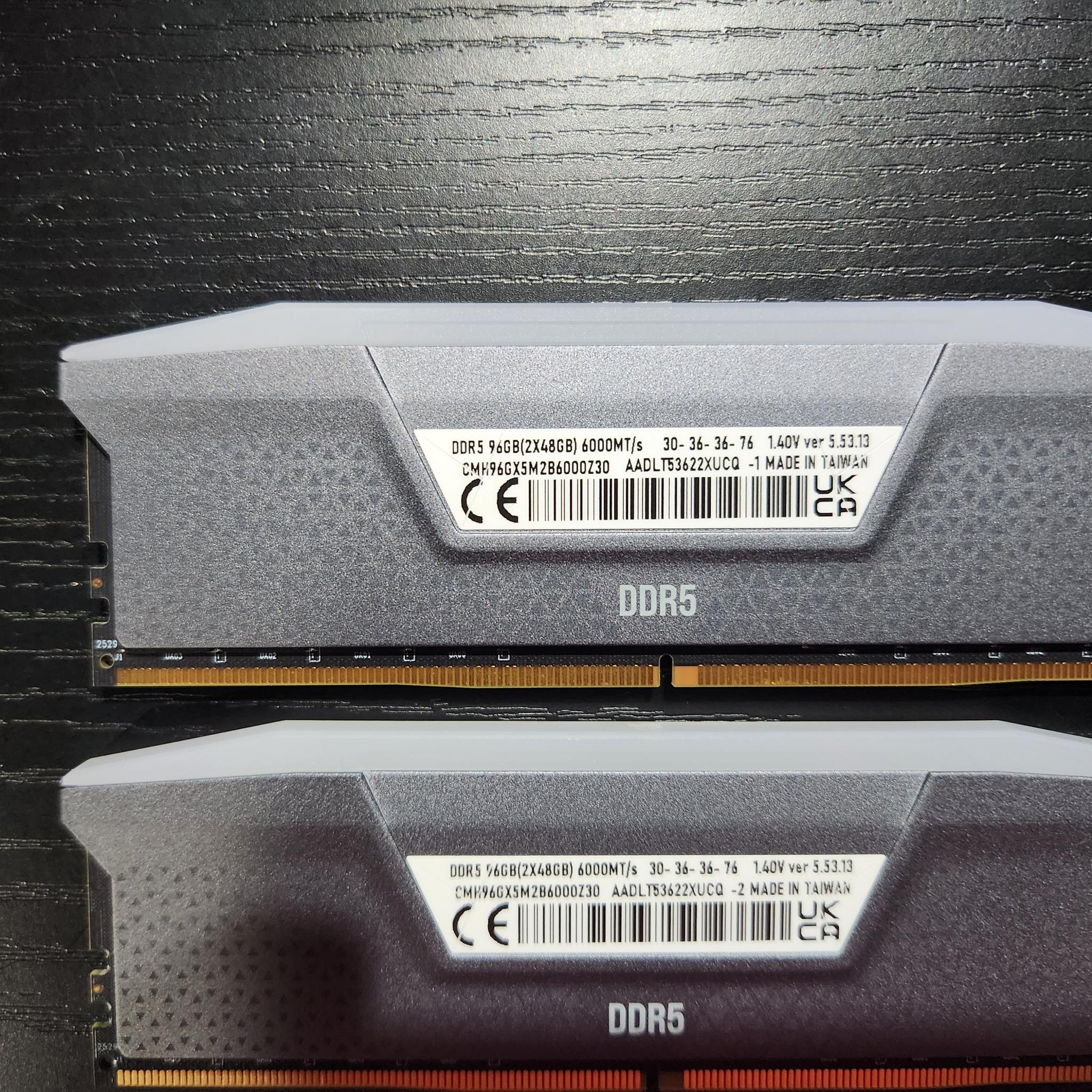 CORSAIR Vengeance RGB DDR5 RAM 96GB (2x48GB) Up to 6000MHz CL30