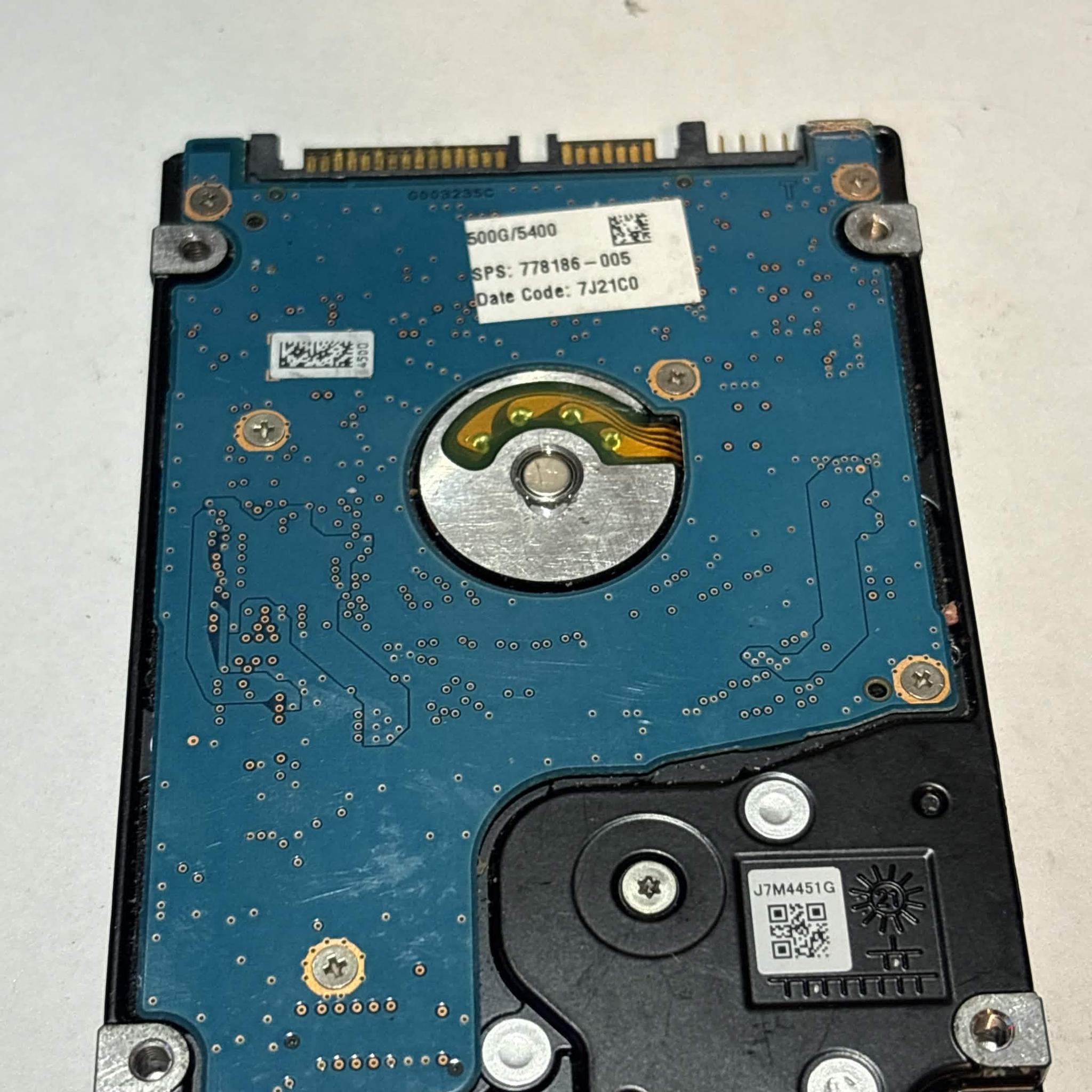 Toshiba 500GB SATA Laptop Hard Drive | Tested & Functional