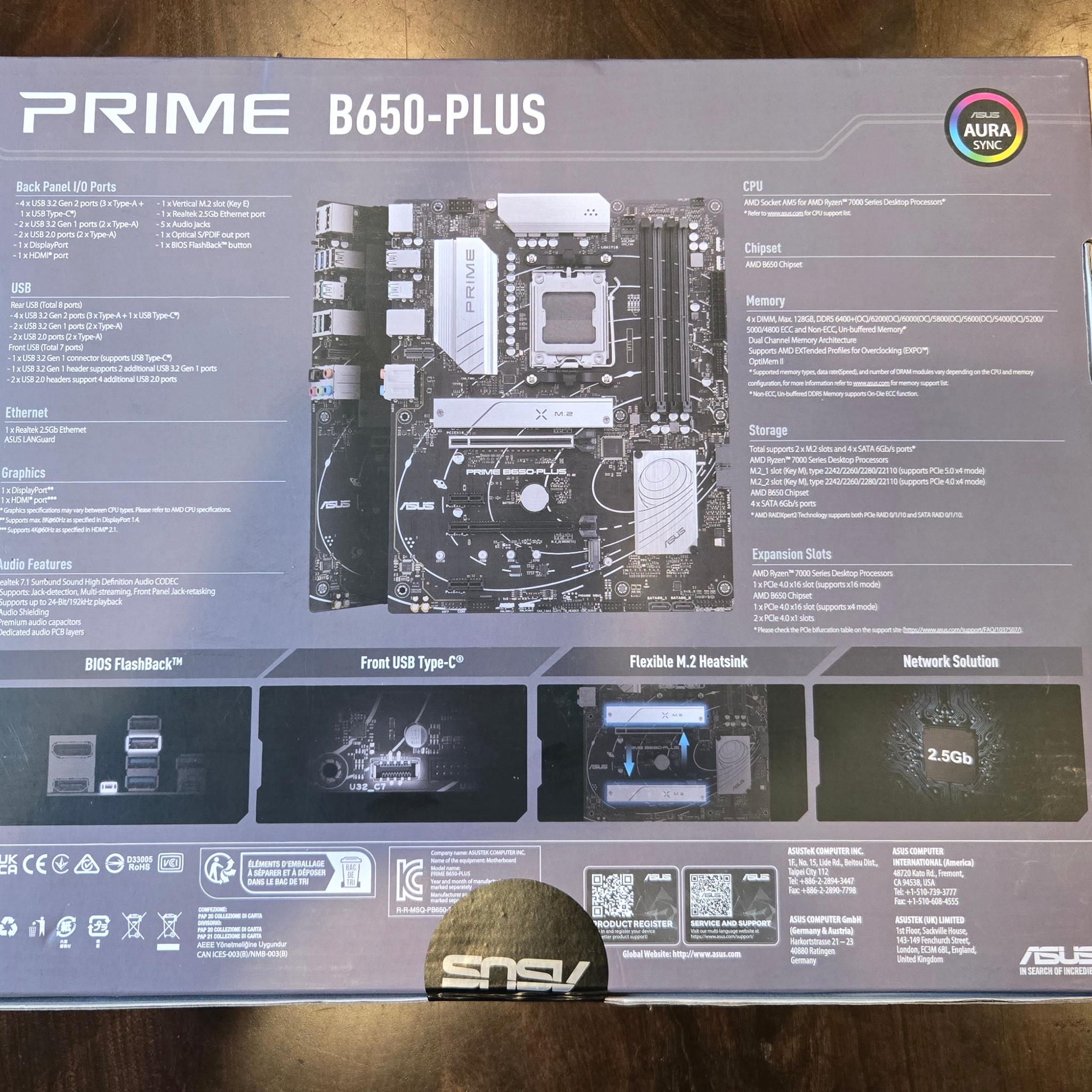 *NEW* ASUS Prime B650-Plus Motherboard | AM5 | DDR5