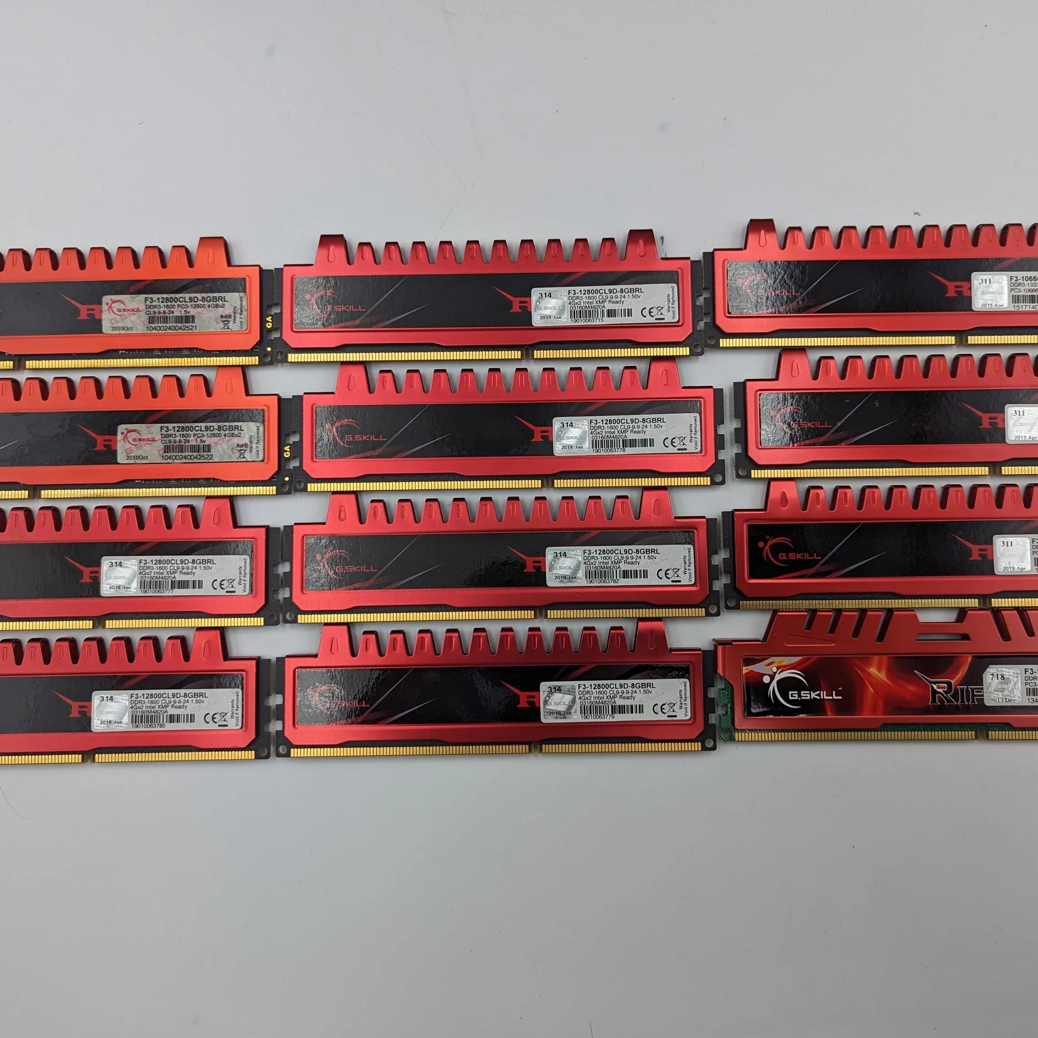 12 sticks of G.Skill Ripjaws ddr3