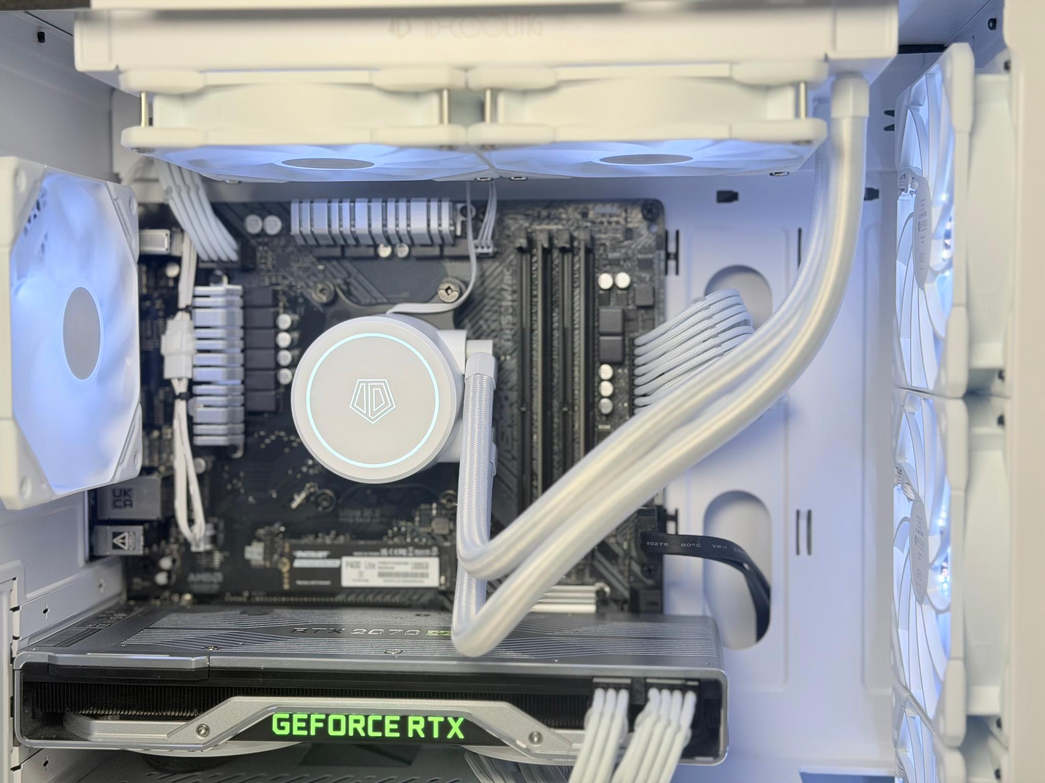 ⚪️ White RTX 2070 Super Gaming PC | Liquid Cooled