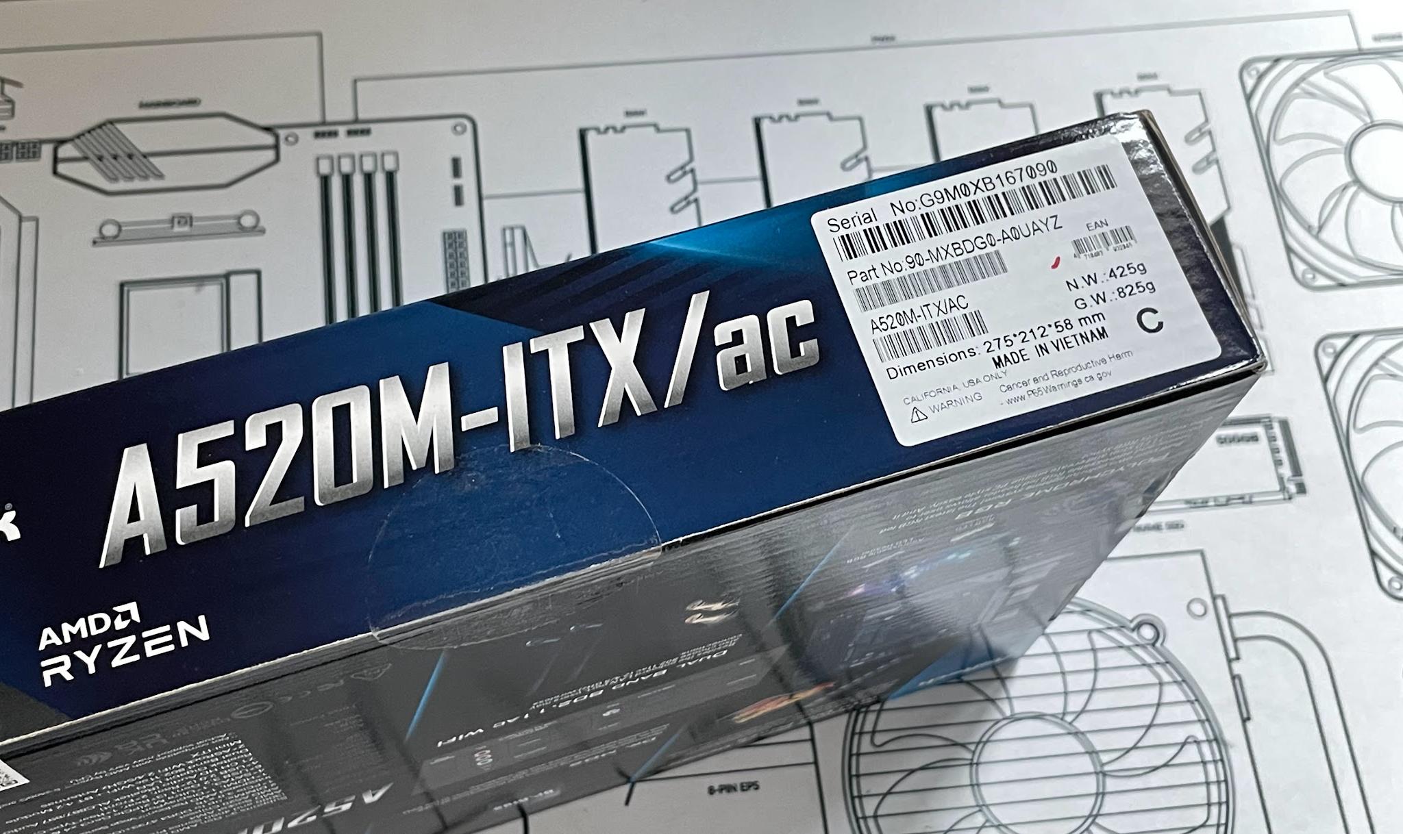 BNIB ASRock A520M-ITX/AC Mini-ITX computer motherboard AMD AM4