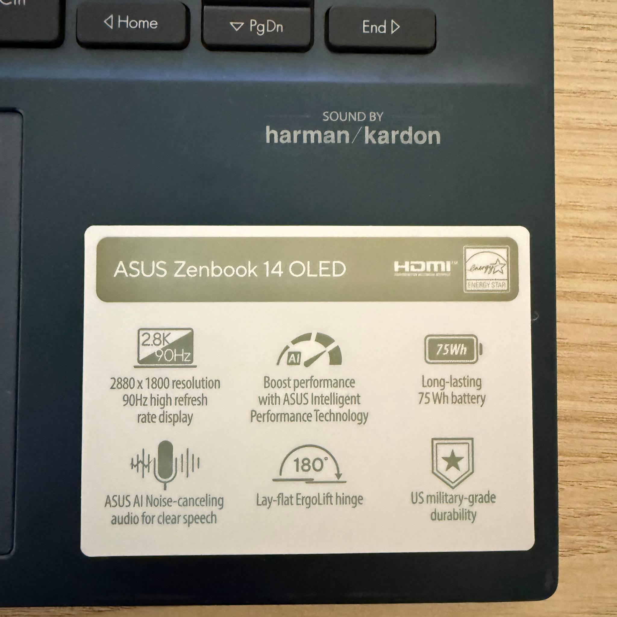 ASUS Zenbook OLED 14" Laptop