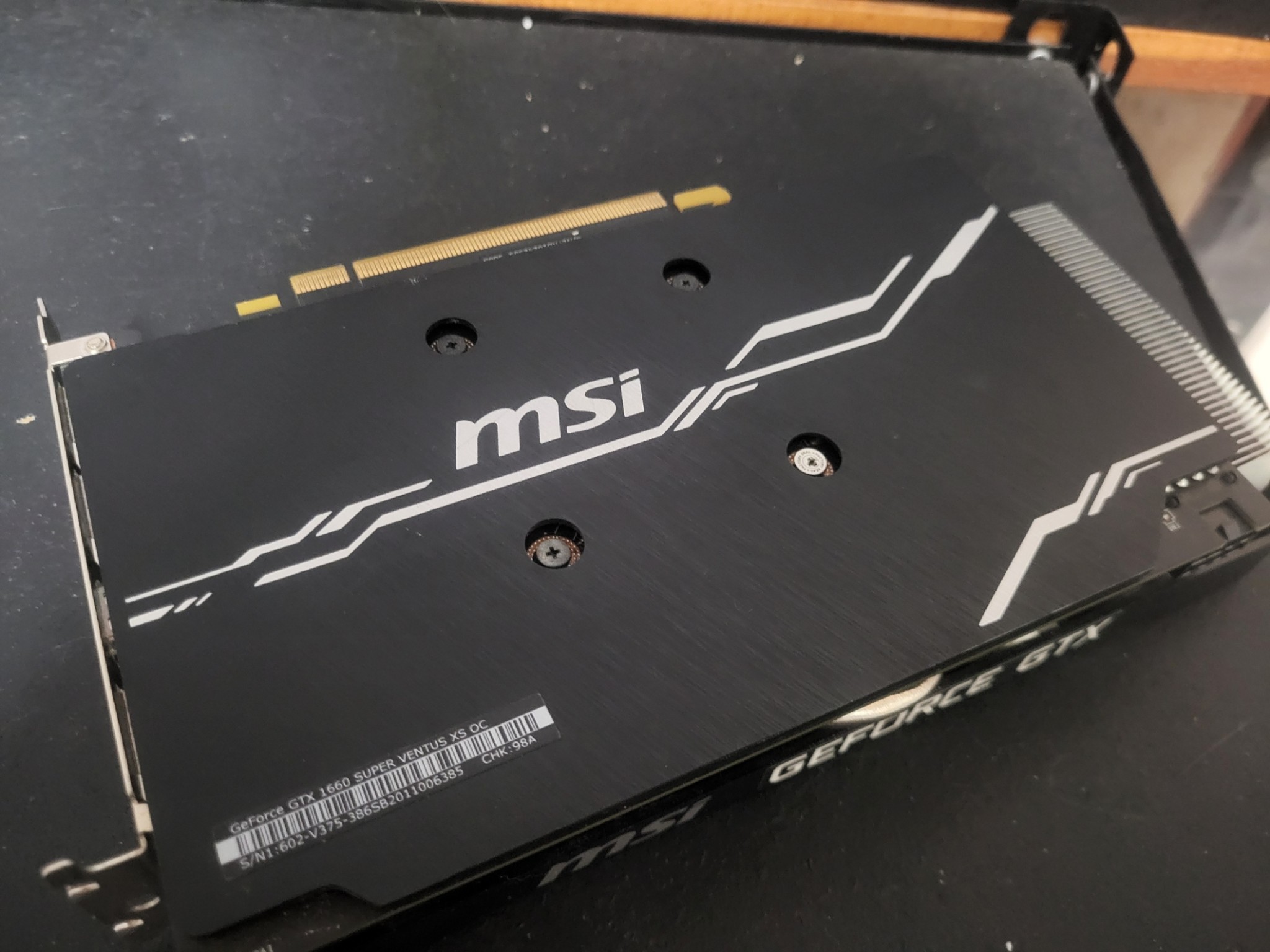 gtx 1660 super  msi ventus xs oc. slight artifacting