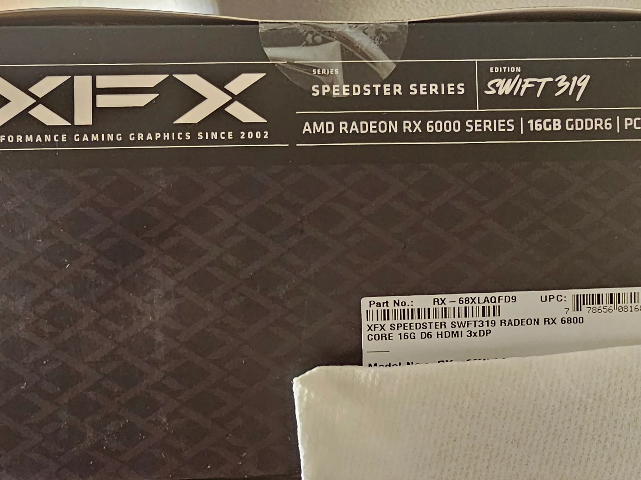UNOPENED, still sealed XFX SWFT 319 AMD RadeonRX6800