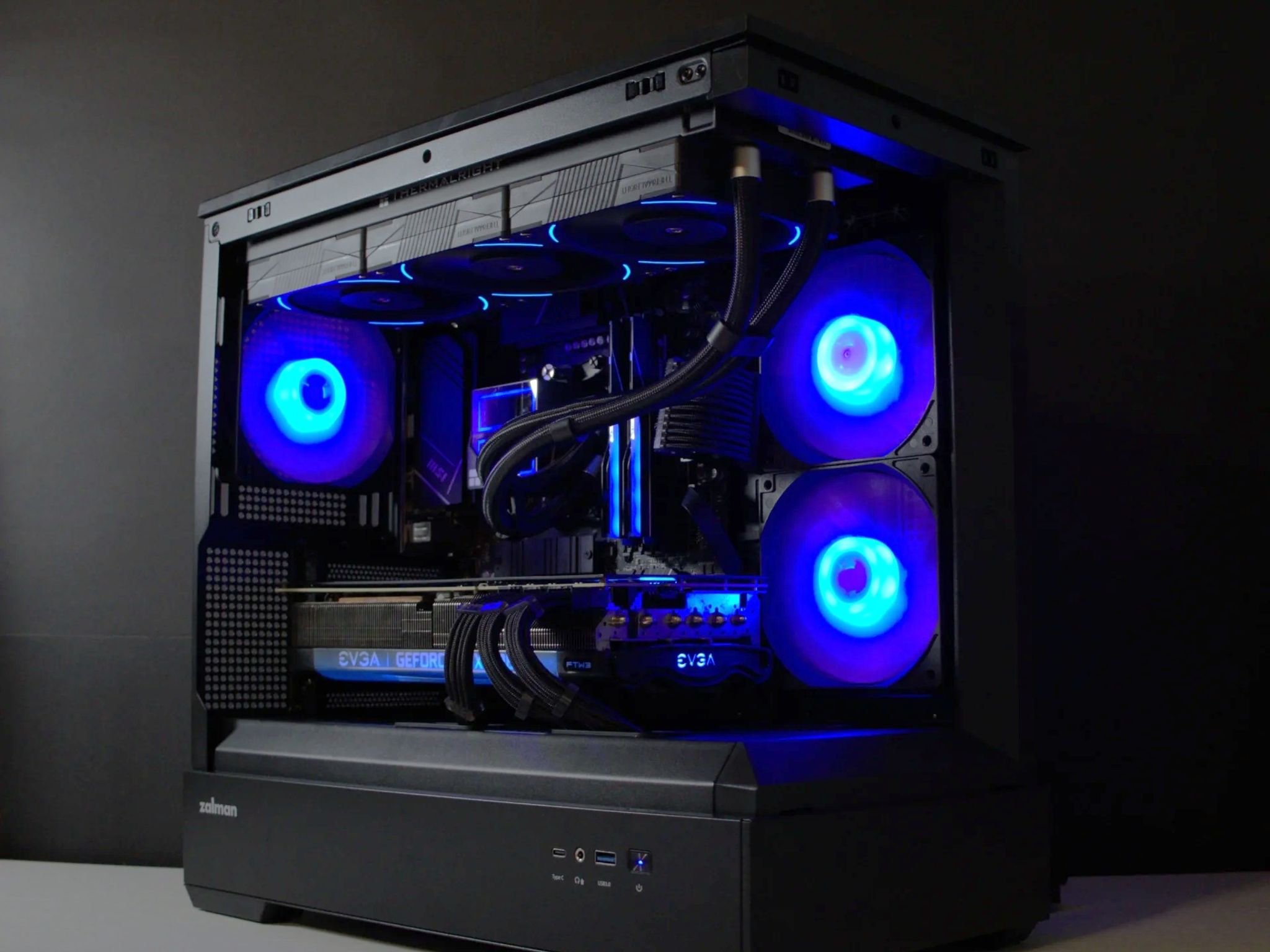 🔵BIG BLUE🔵 Gaming PC | AMD Ryzen 5 7600 | 32GB DDR5 | RTX 3080 | 1TB SSD | Win11 Home | Wi-Fi
