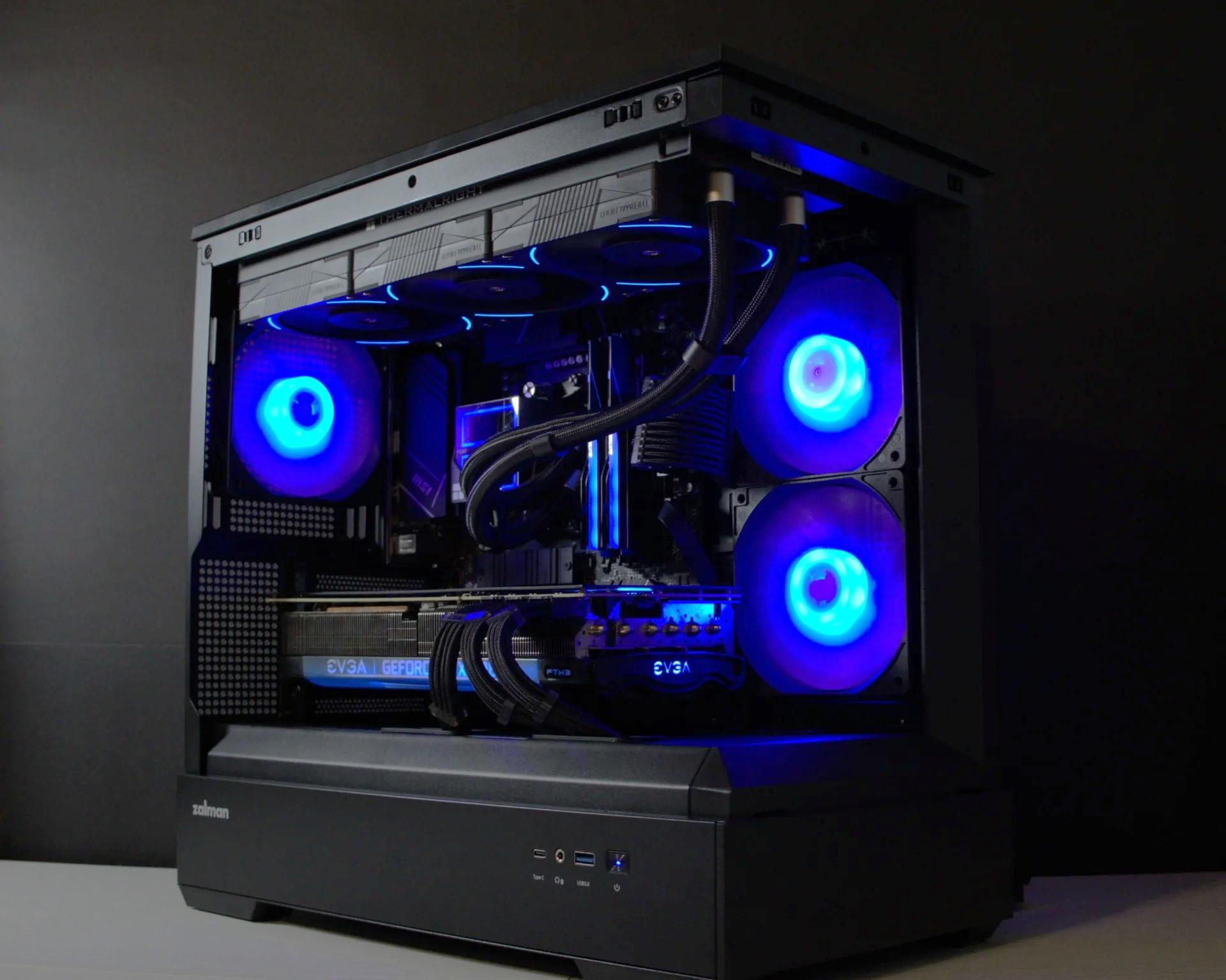🔵BIG BLUE🔵 Gaming PC | AMD Ryzen 5 7600 | 32GB DDR5 | RTX 3080 | 1TB SSD | Win11 Home | Wi-Fi