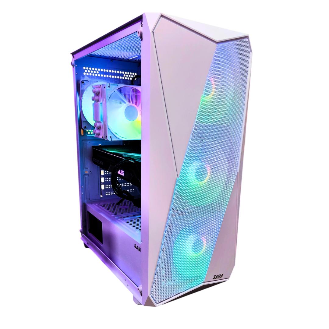 🤖 Cyborg 🔫 - RTX 3060 TI | Ryzen 5 | 16GB DDR4 RAM | 1TB SSD | 5 RGB Fans | White Gaming PC