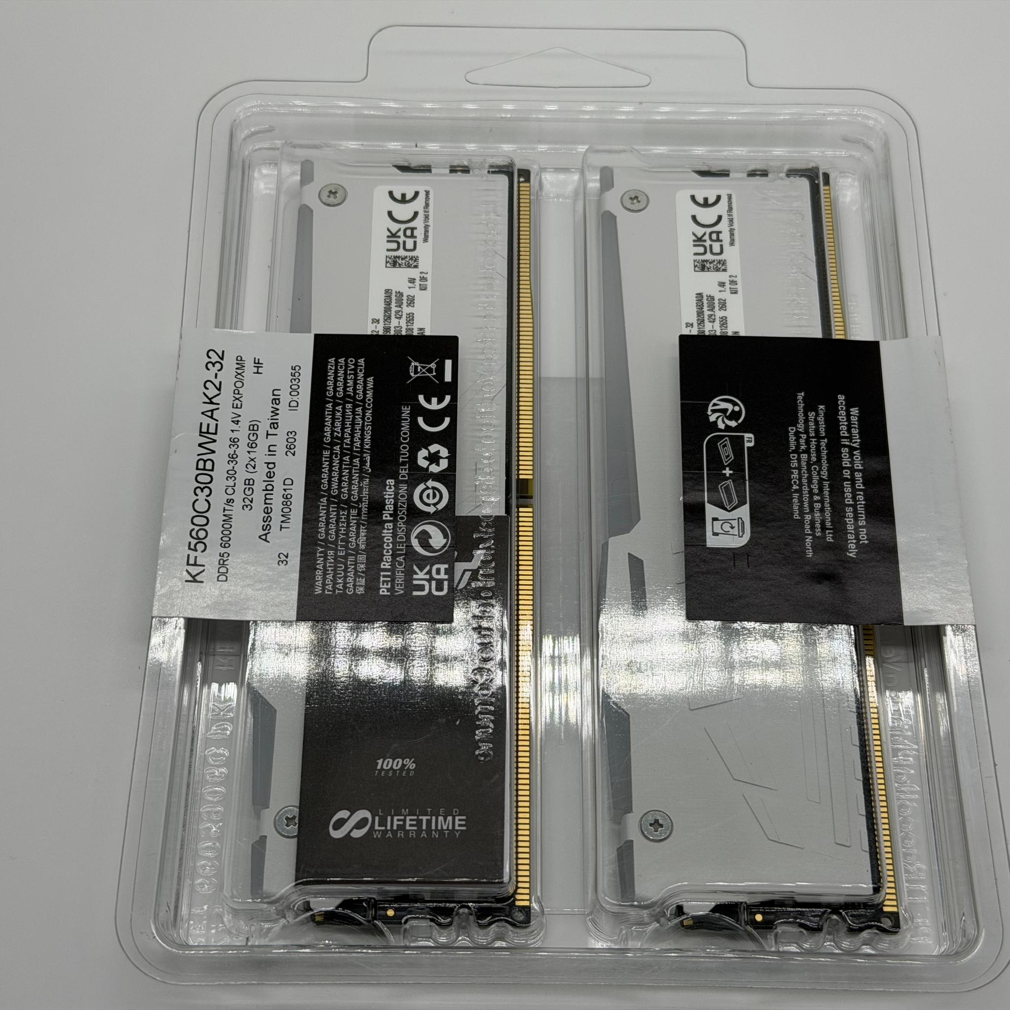 Kingston FURY Beast 32GB (2 x 16GB) 288-Pin PC RAM DDR5 6000 (PC5 48000) Memory