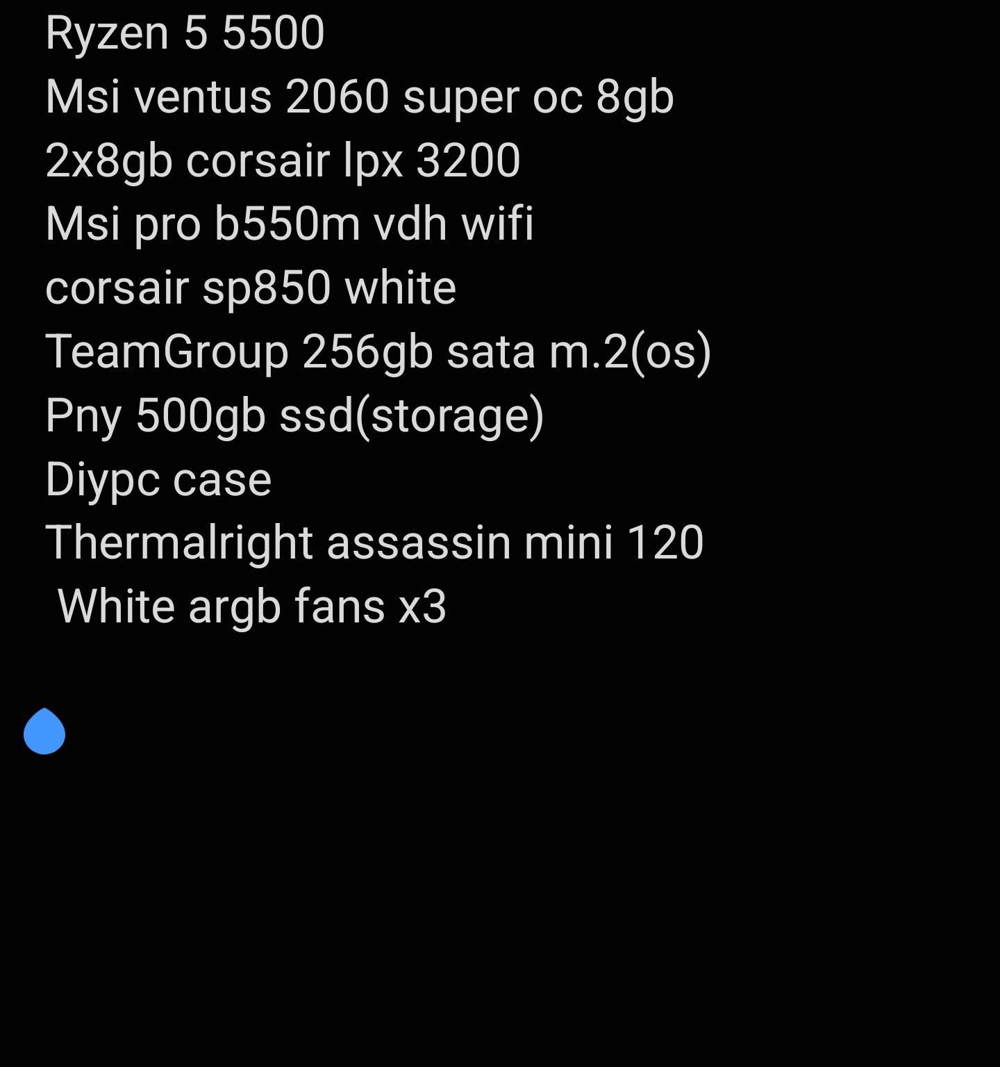 Budget Gaming PC 5500,2060 super 8gb, 16gb ram, 750gb stroage, 850w psu wifi and BT