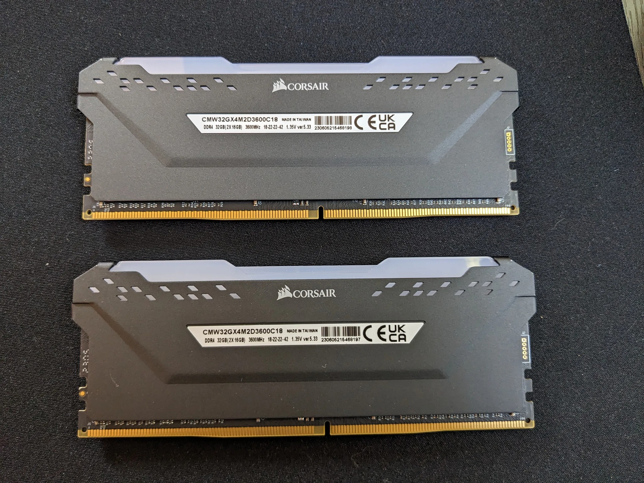 Corsair Vengeance RGB Pro 32 gb (2x16) 3600mhz DDR4 Memory