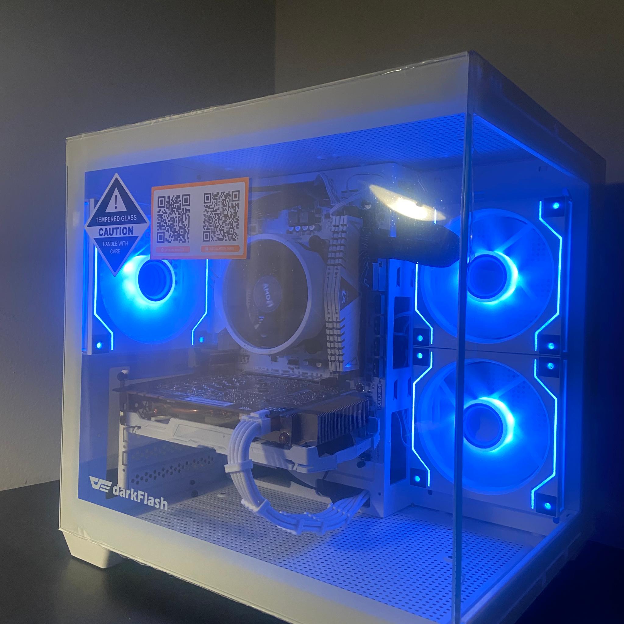 Custom White Gaming Computer – Ryzen 2600 | 16GB DDR4 | GTX 1070 8GB