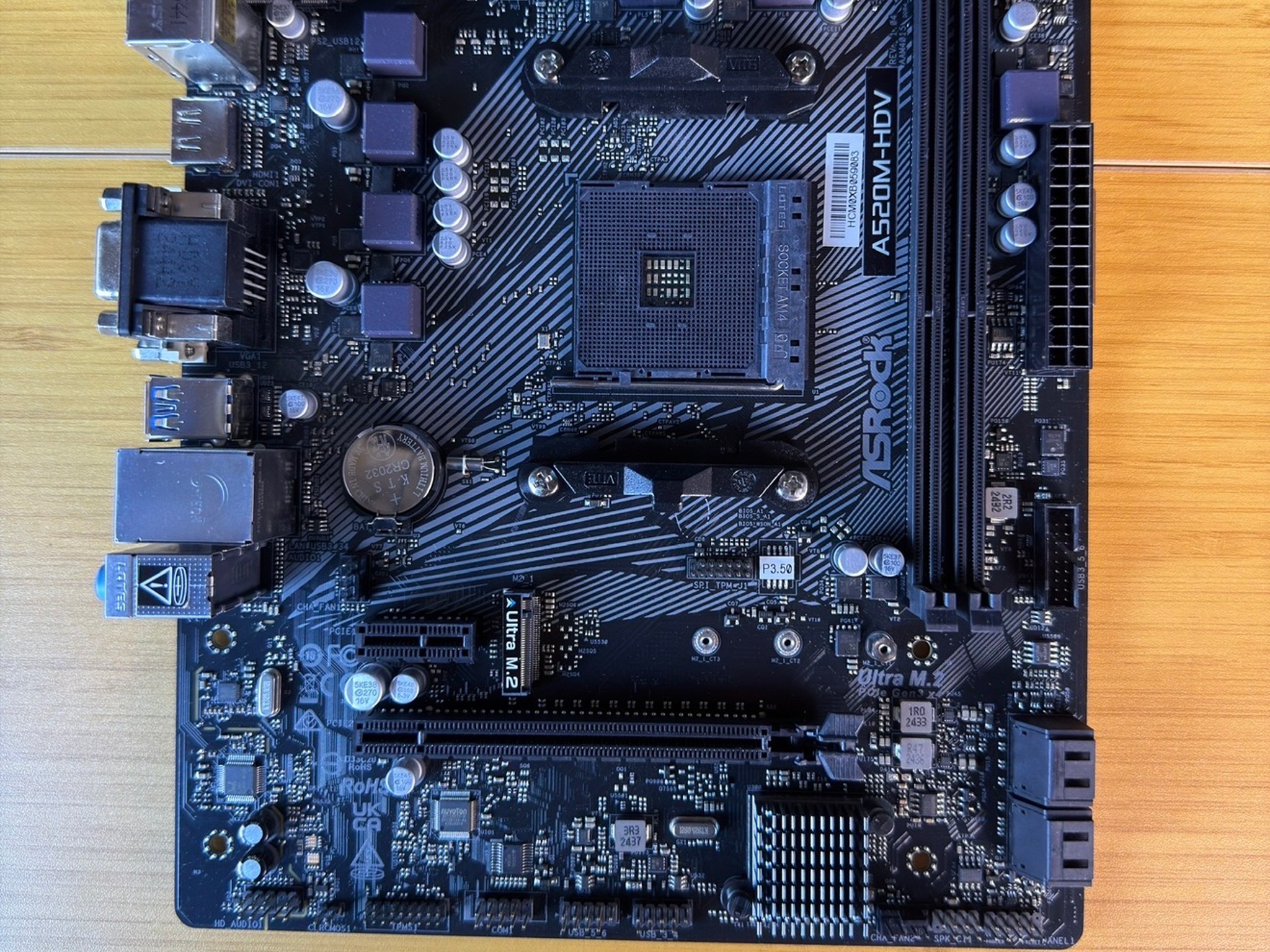 ASRock A520M-HDV Socket AM4 mATX Gaming Motherboard