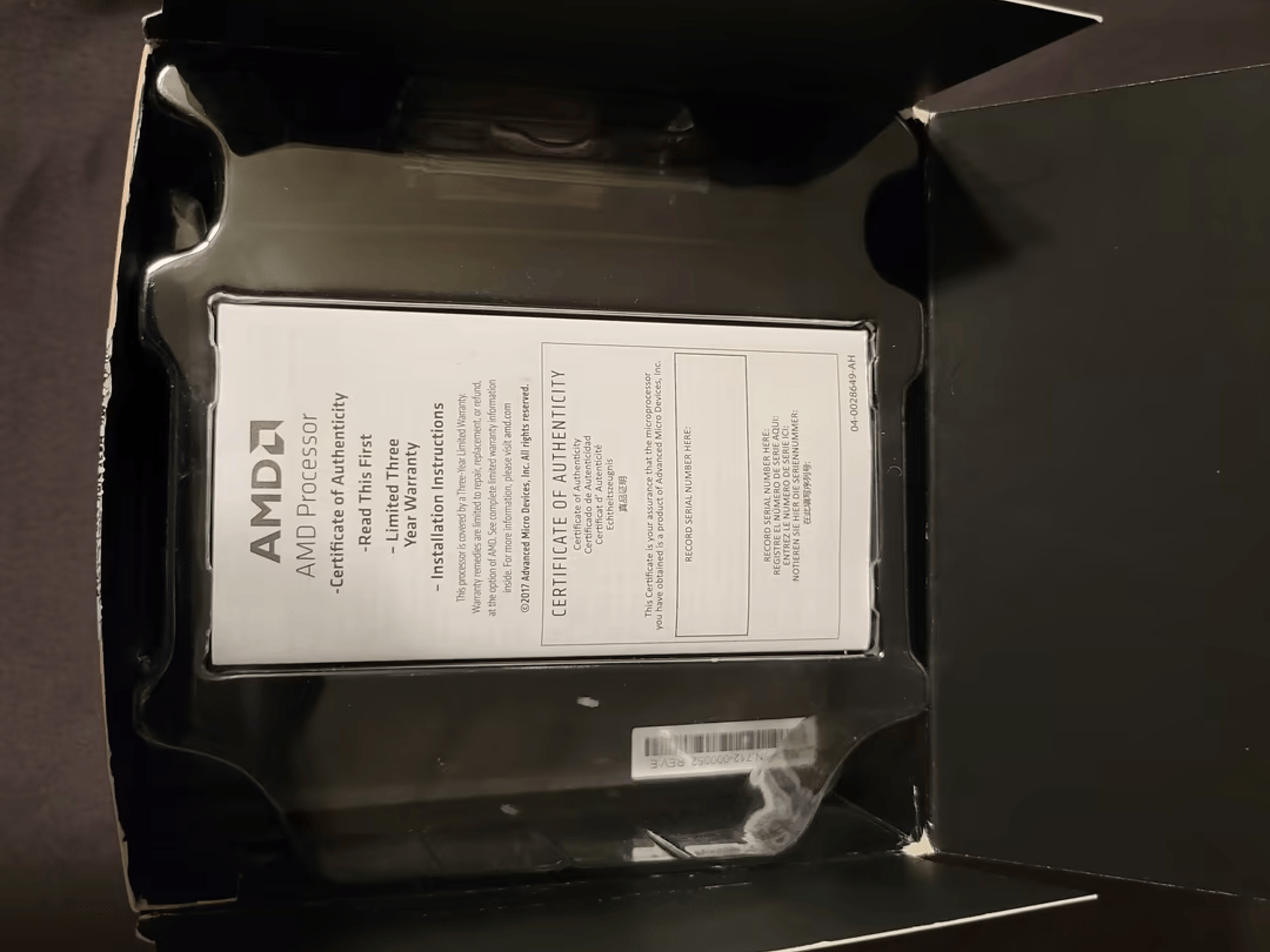AMD Ryzen 2600 3.4 GHZ 6 Core CPU -USED