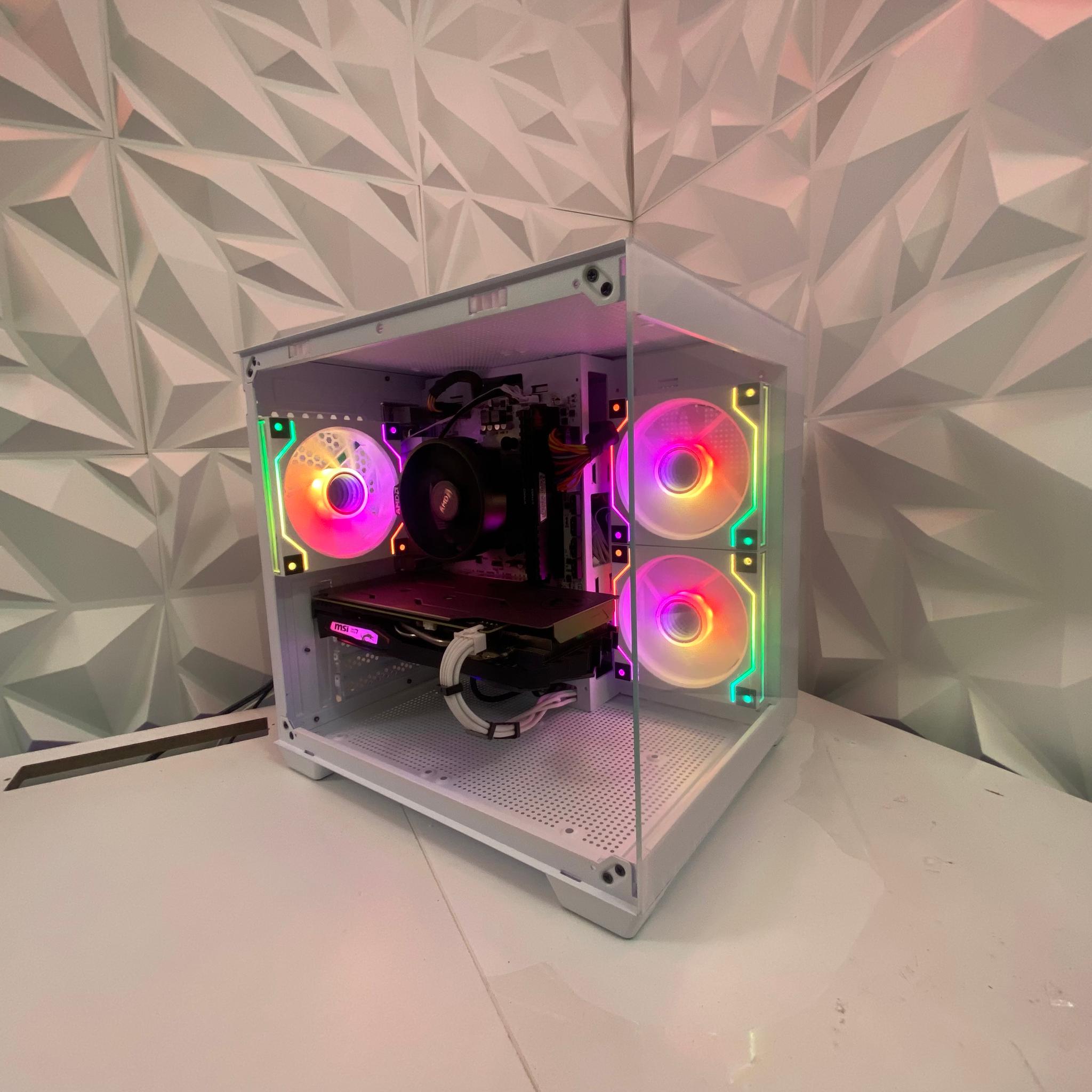 🎅🎅 White Elite Build – Ryzen 5 2600 + GTX 1660 Ti 6GB | 1080p High FPS Ready